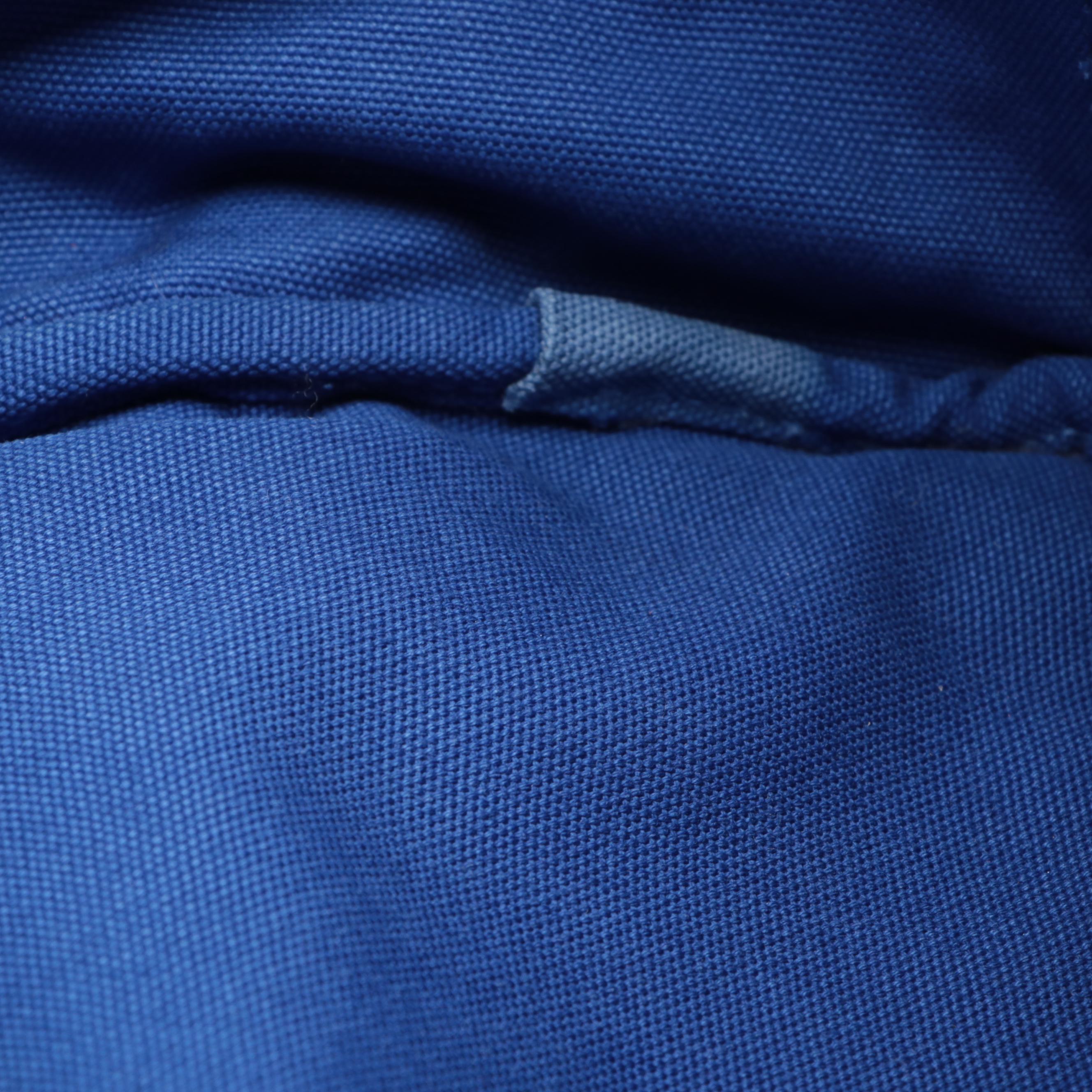 Prada Canapa Logo Tote Bag in Cobalt Blue Canvas