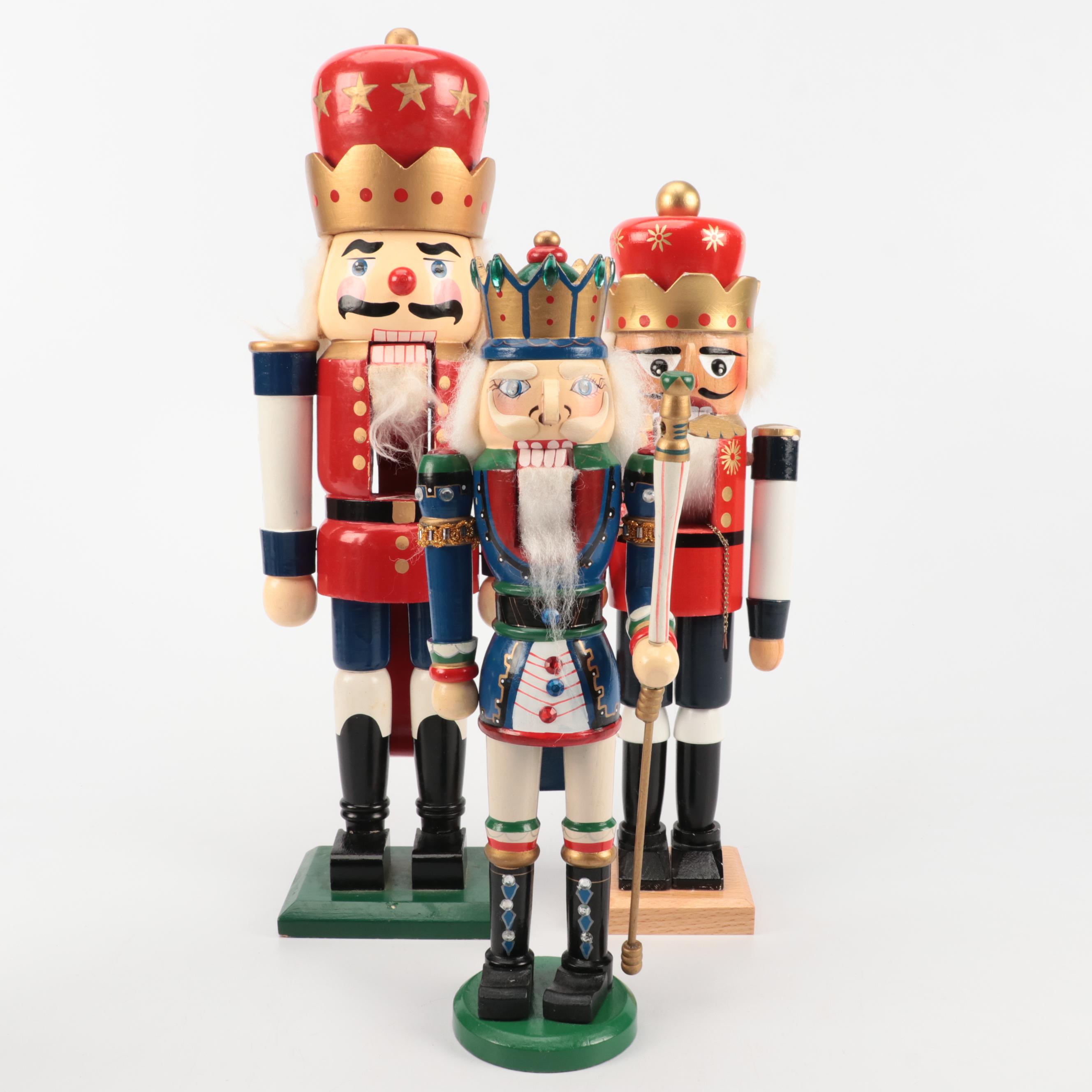 Steinbach and Other Hand-Painted Wooden Nutcrackers