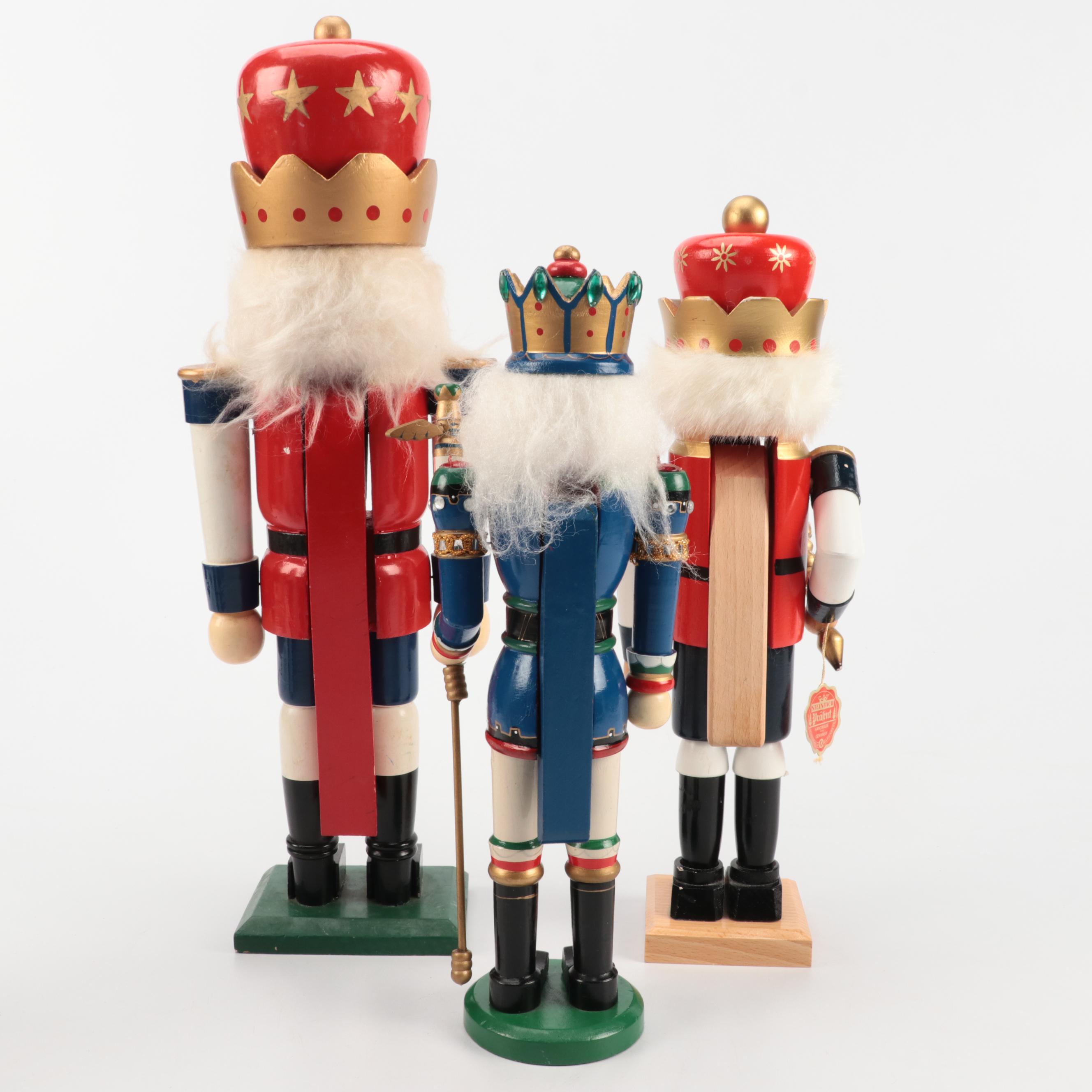 Steinbach and Other Hand-Painted Wooden Nutcrackers