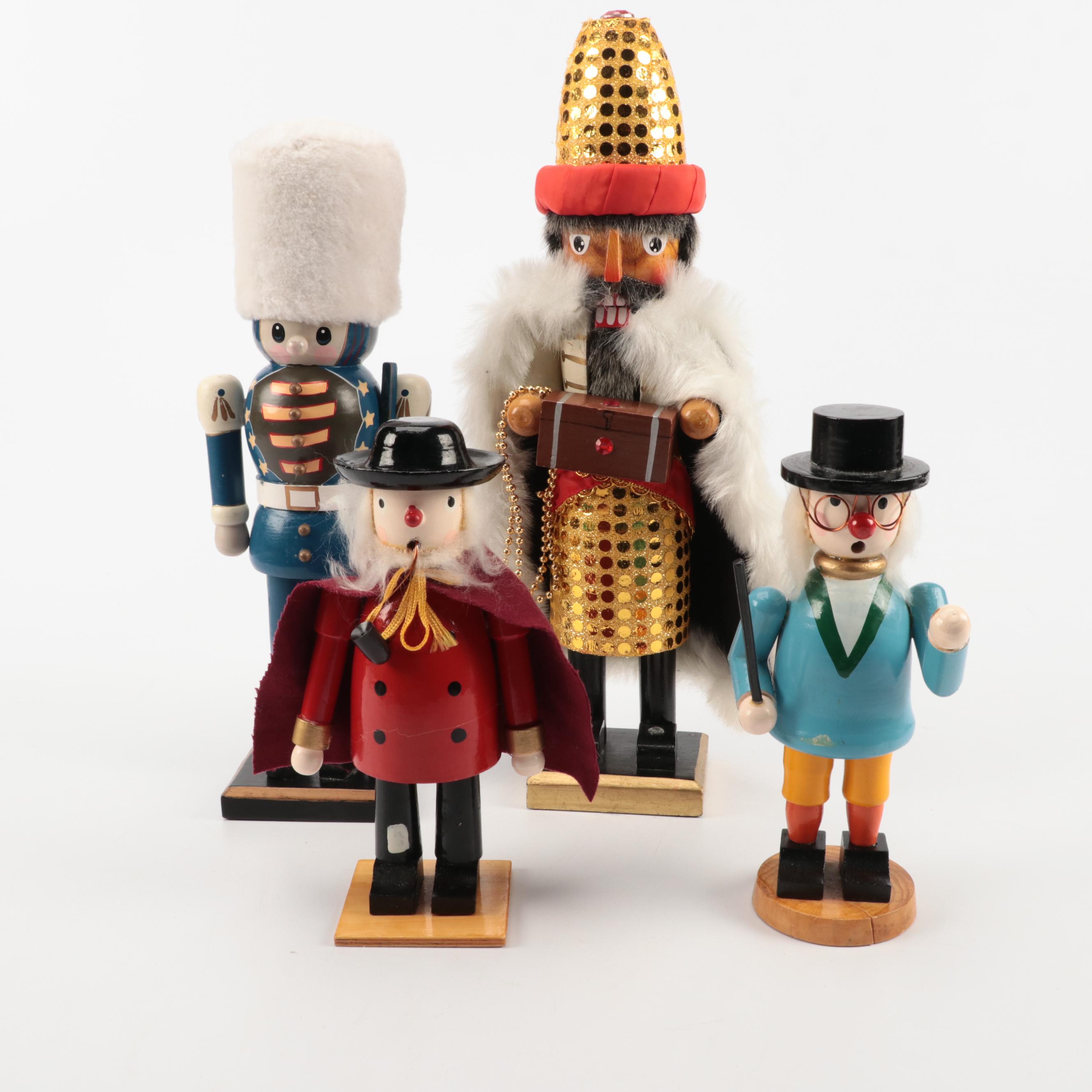 Steinbach and Other Hand-Painted Wooden Nutcrackers