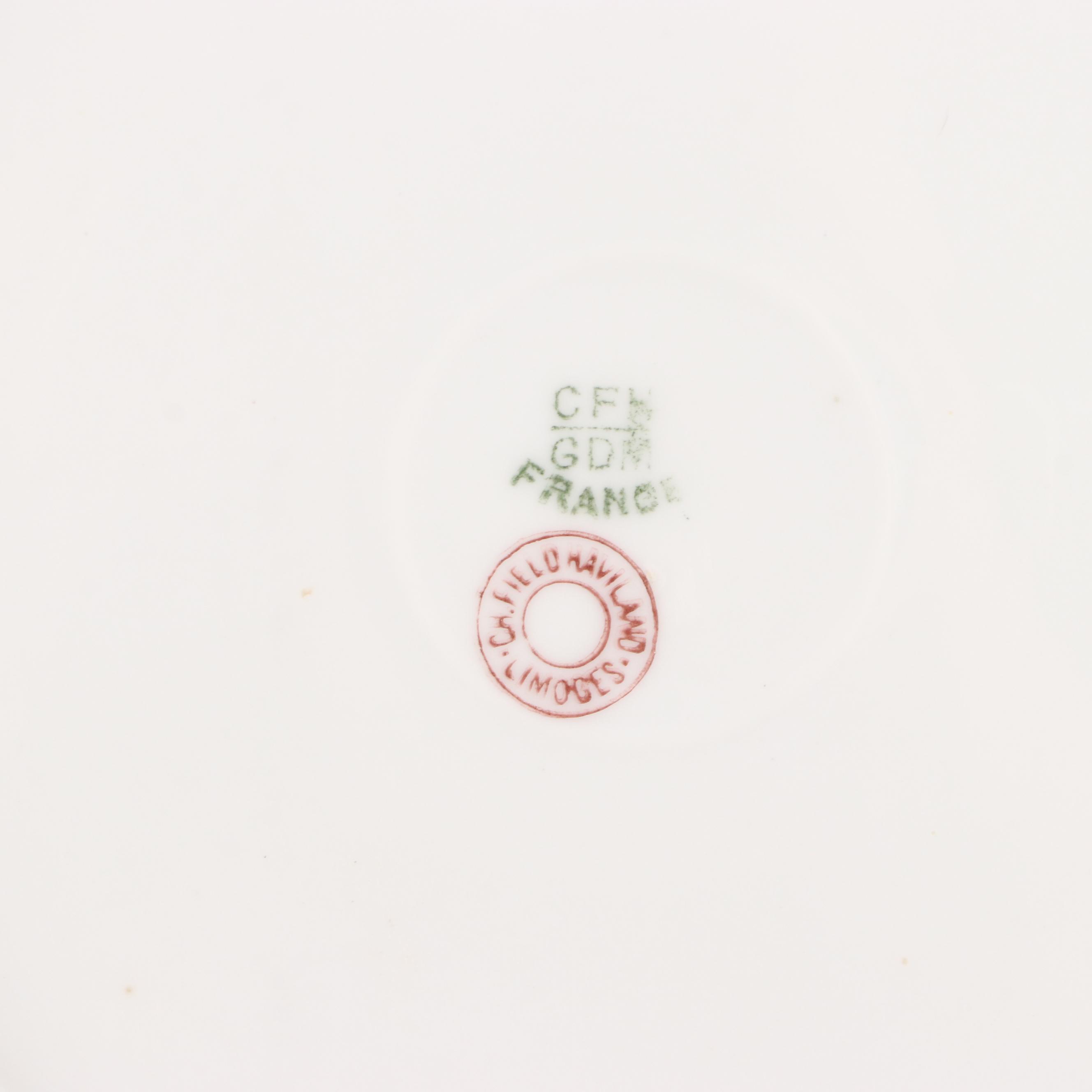 Charles Field Haviland of Limoges Porcelain Plates, Late 19th to Early 20th C.