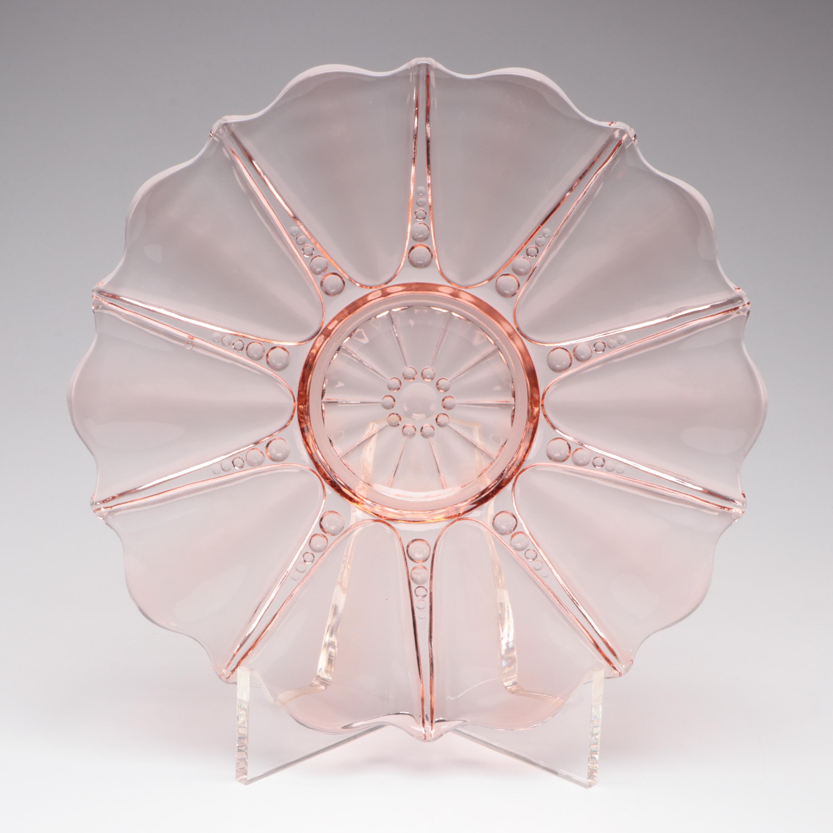 Anchor Hocking "Oyster and Pearl" and Other Pink Depression Glass Tableware