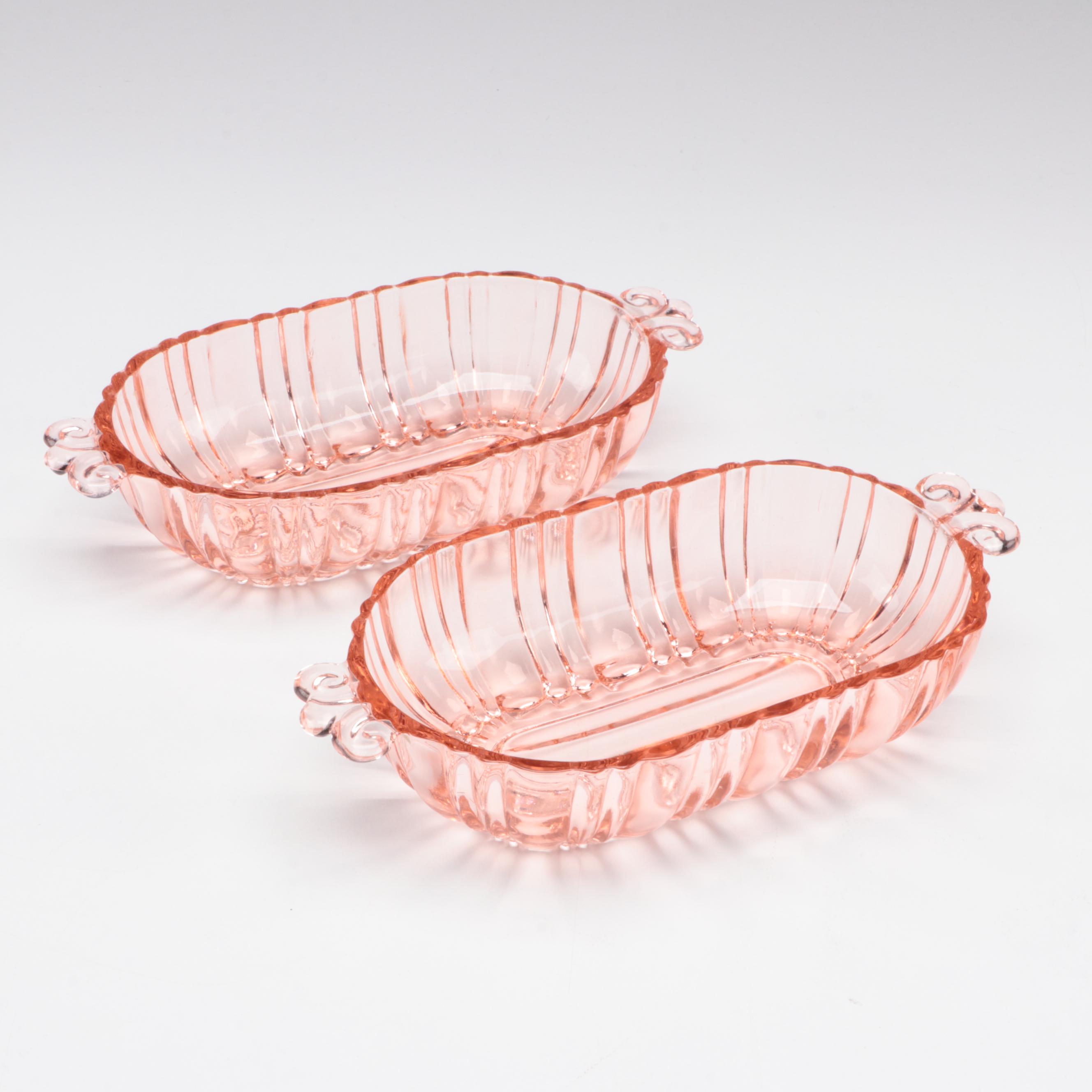 Anchor Hocking "Oyster and Pearl" and Other Pink Depression Glass Tableware
