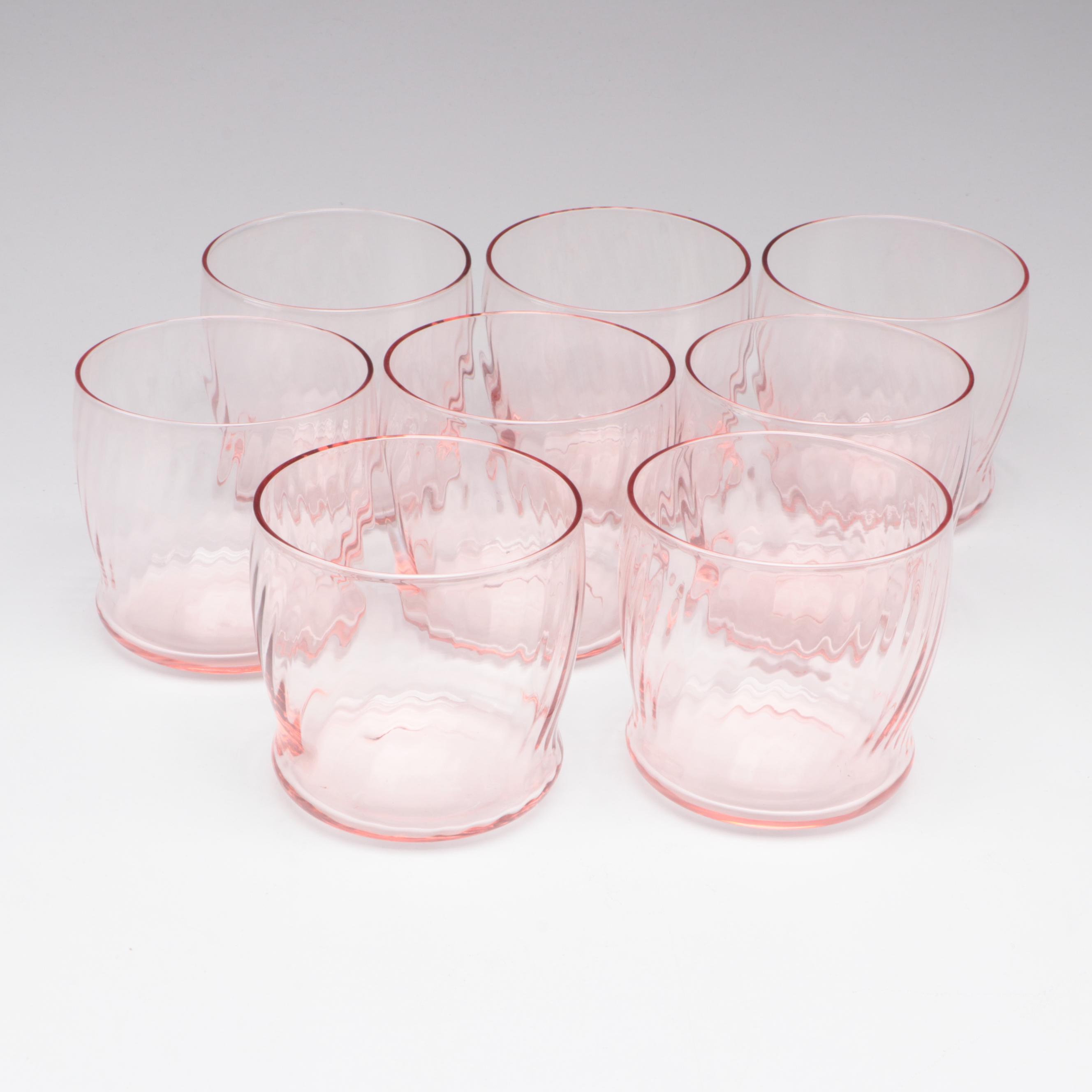 Anchor Hocking "Oyster and Pearl" and Other Pink Depression Glass Tableware