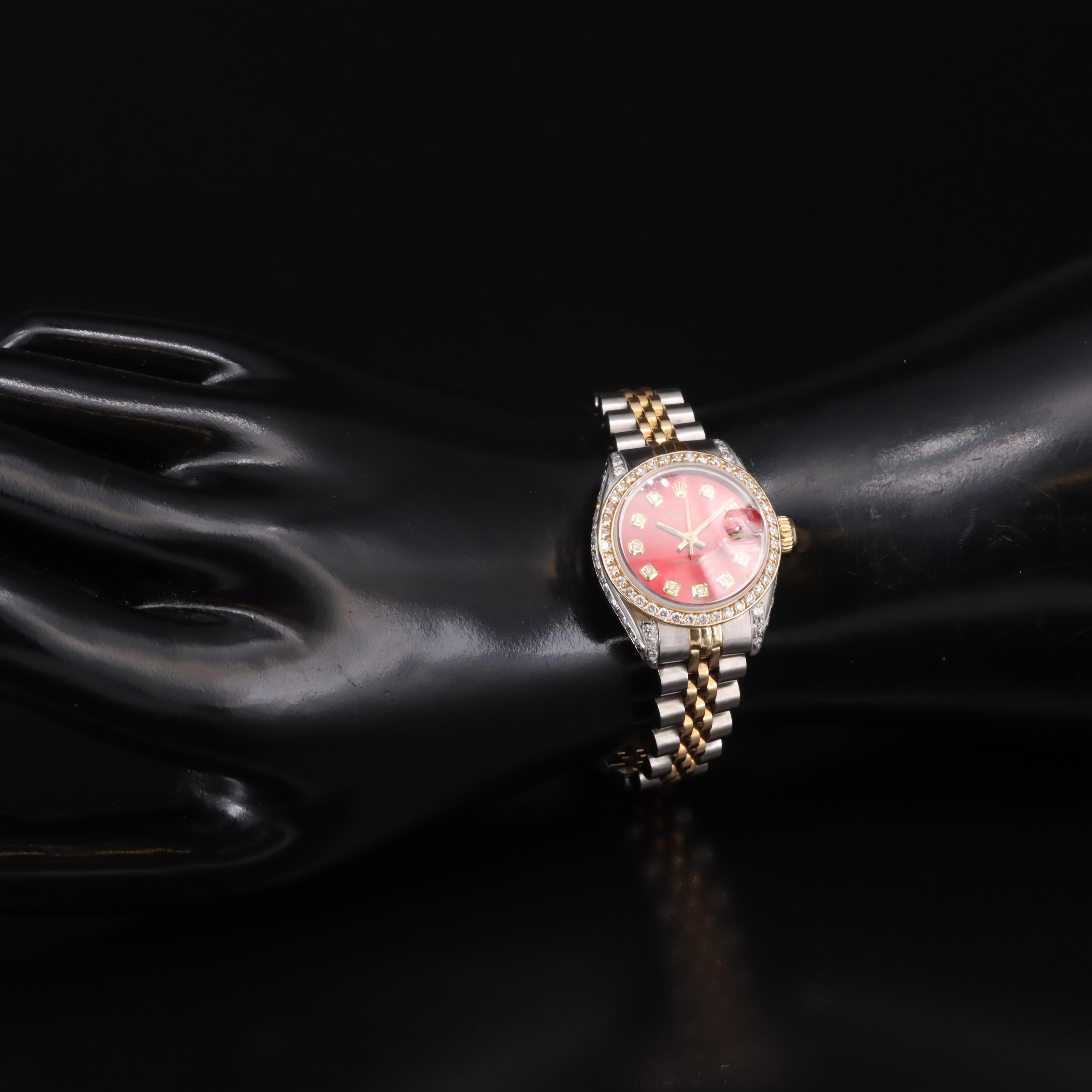 18K and Stainless Steel 1.68 CTW Diamond Custom Rolex Datejust Watch