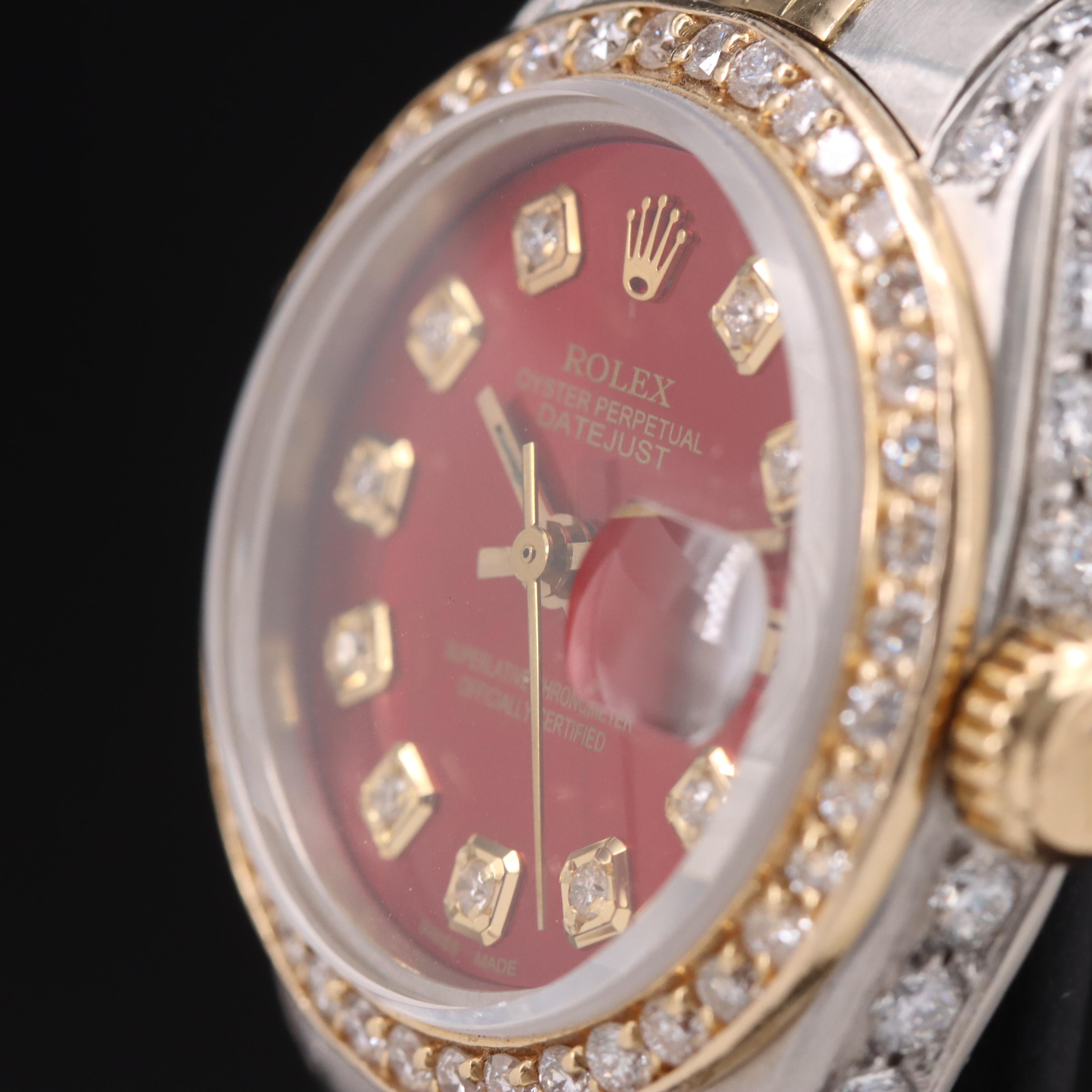 18K and Stainless Steel 1.68 CTW Diamond Custom Rolex Datejust Watch