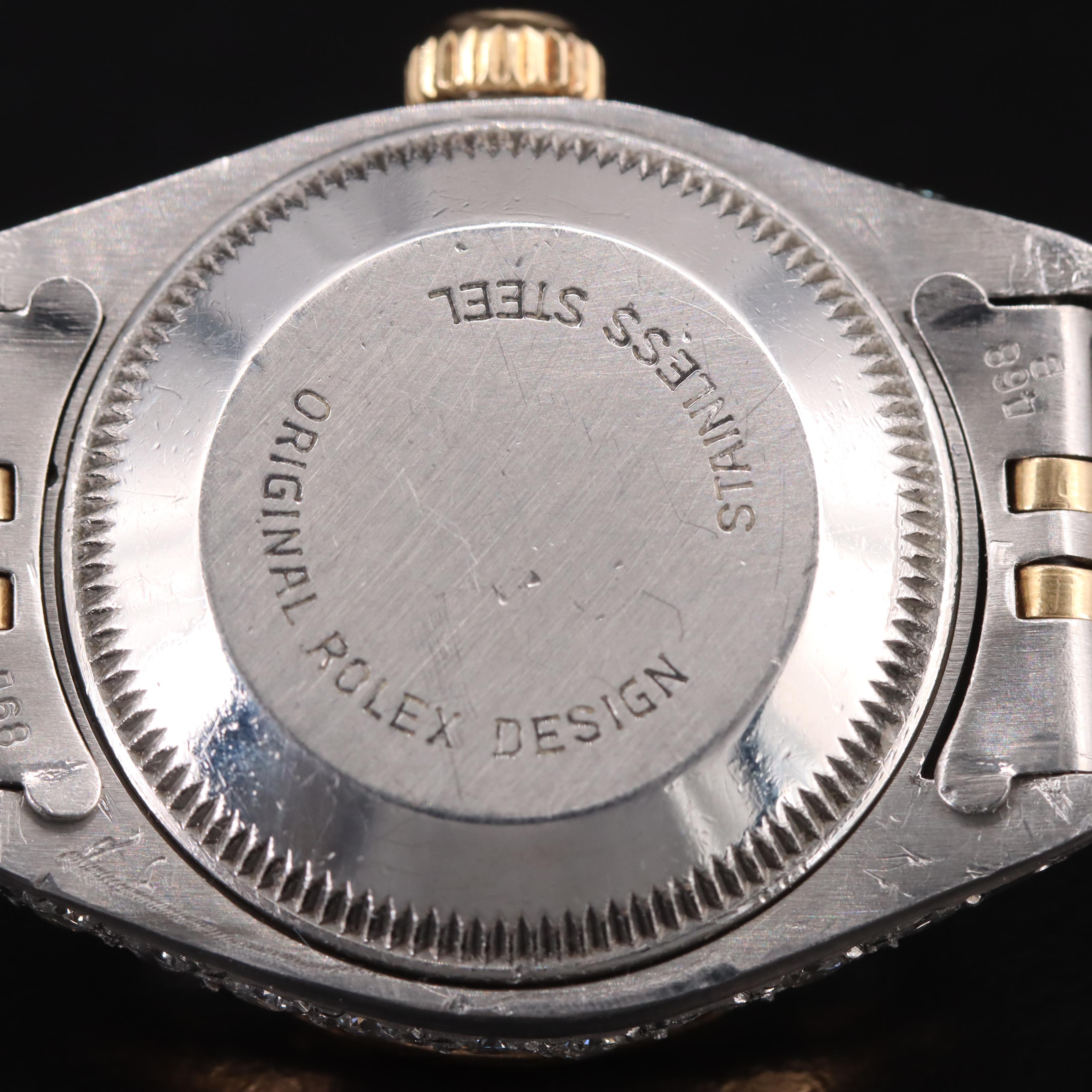 18K and Stainless Steel 1.68 CTW Diamond Custom Rolex Datejust Watch