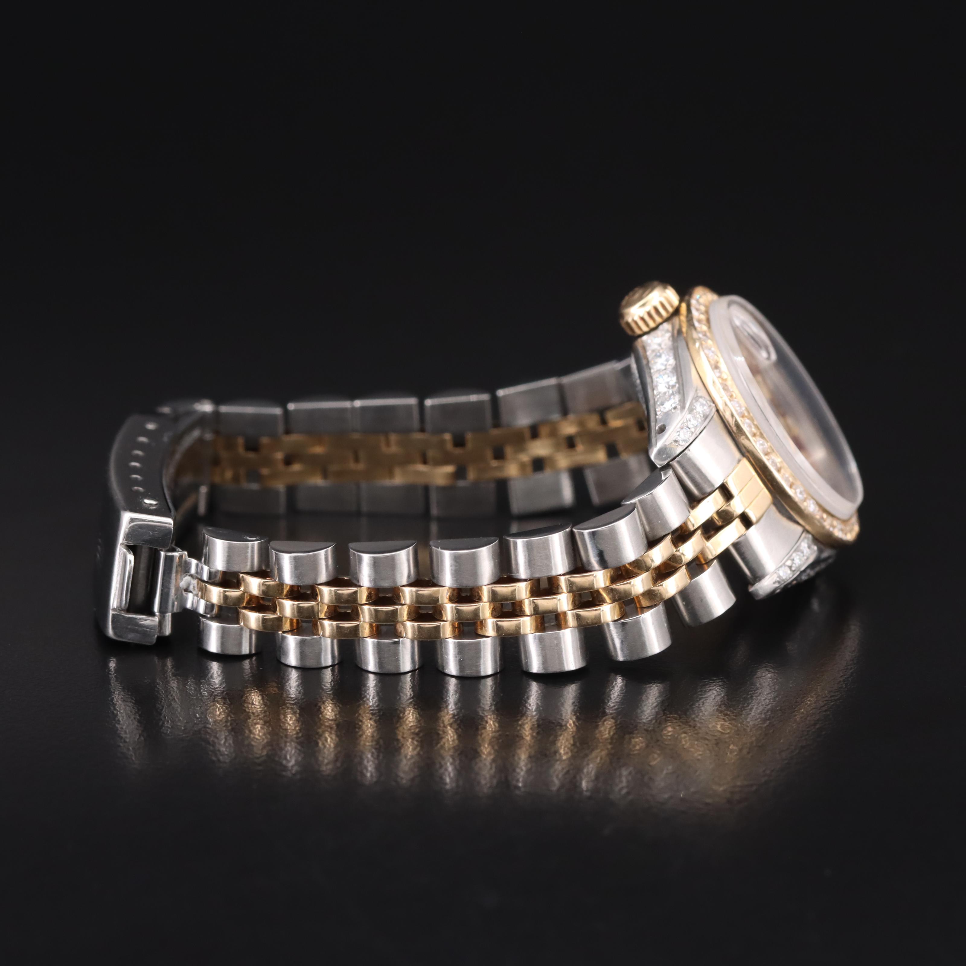 18K and Stainless Steel 1.68 CTW Diamond Custom Rolex Datejust Watch