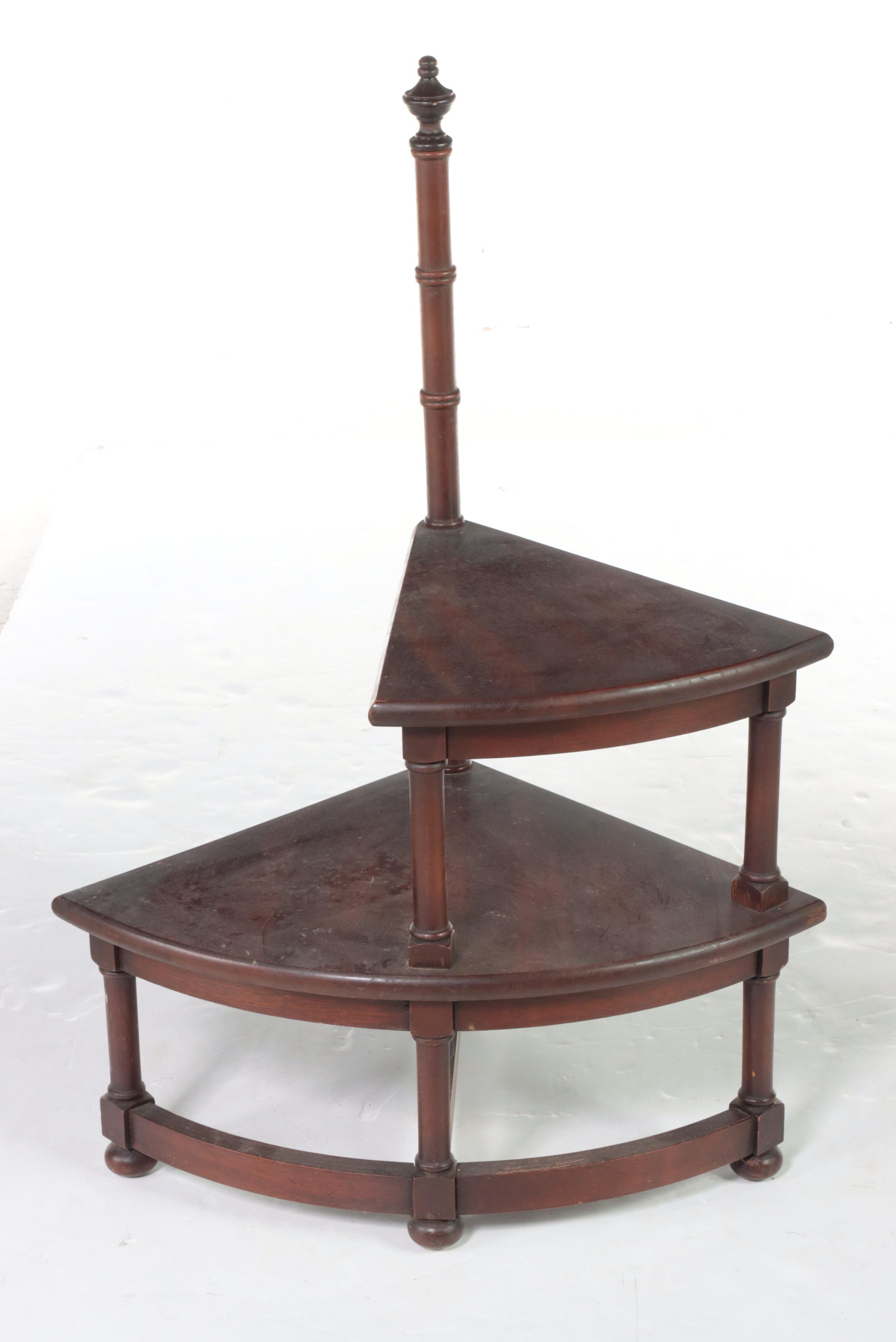 Set of Drexel Regency Style Mahogany Spiral Library Steps, Mid-20th Century