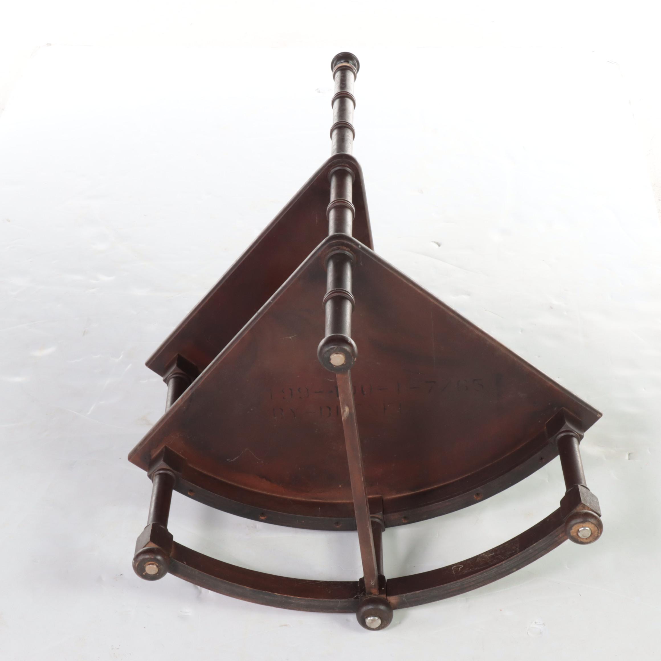 Set of Drexel Regency Style Mahogany Spiral Library Steps, Mid-20th Century