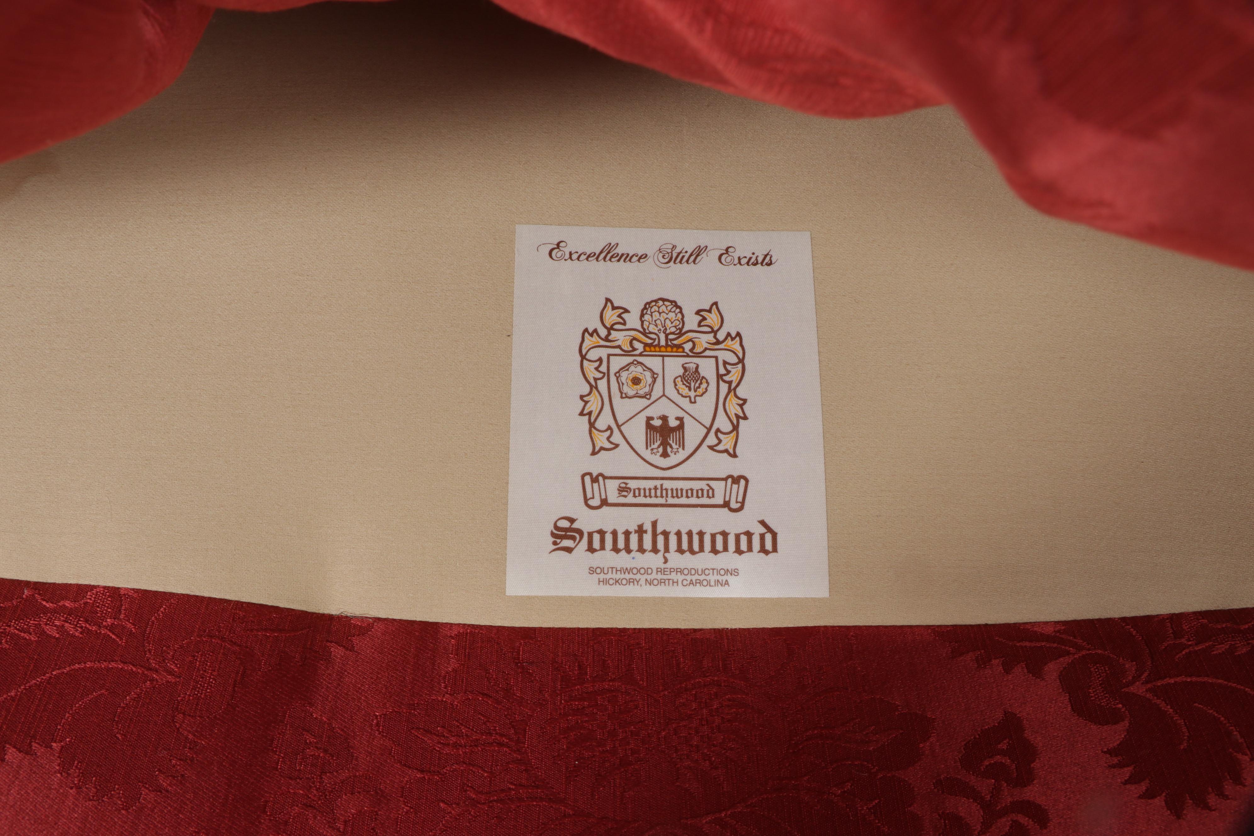 Southwood Federal Style Mahogany, Marquetry, and Custom-Upholstered Sofa