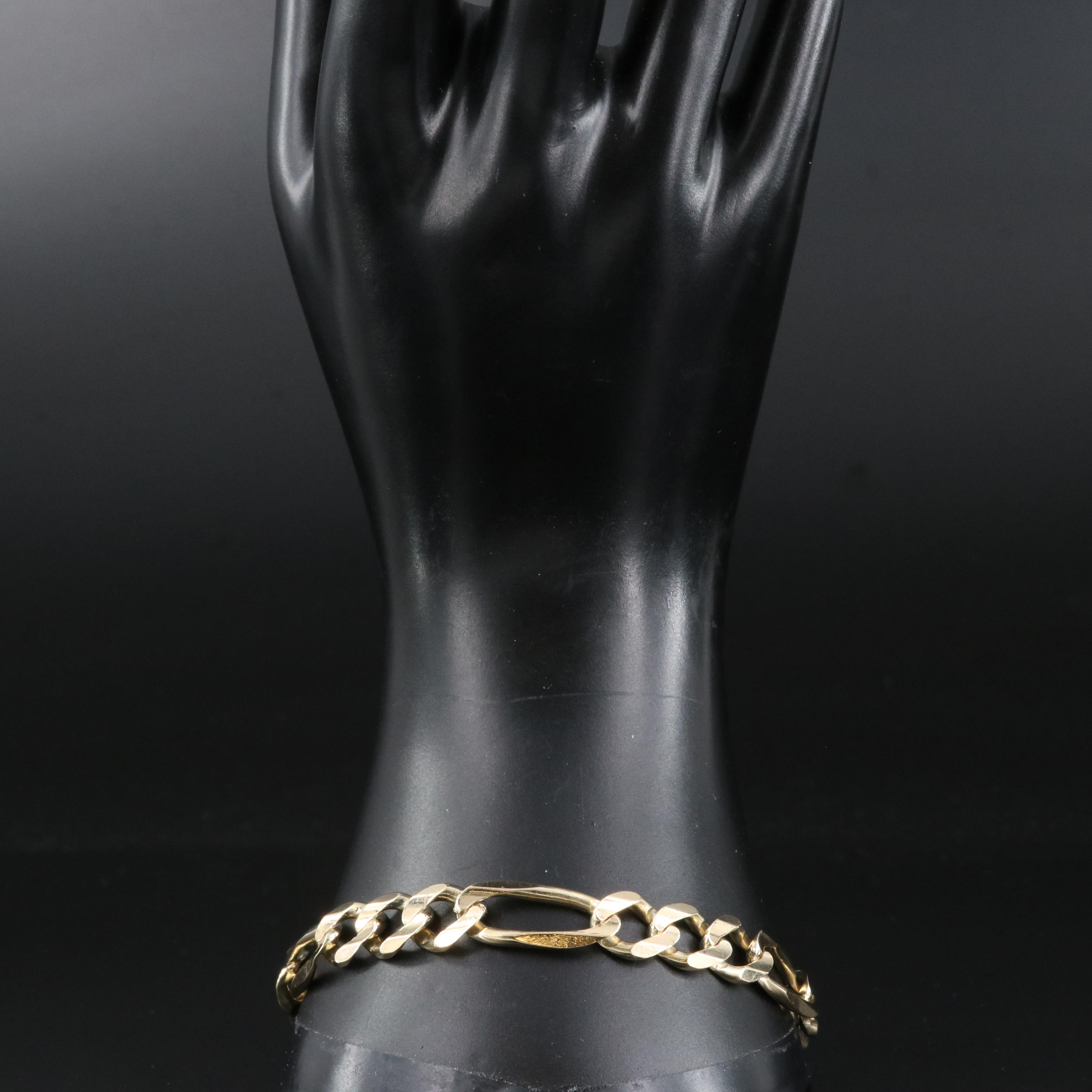14K Figaro Bracelet