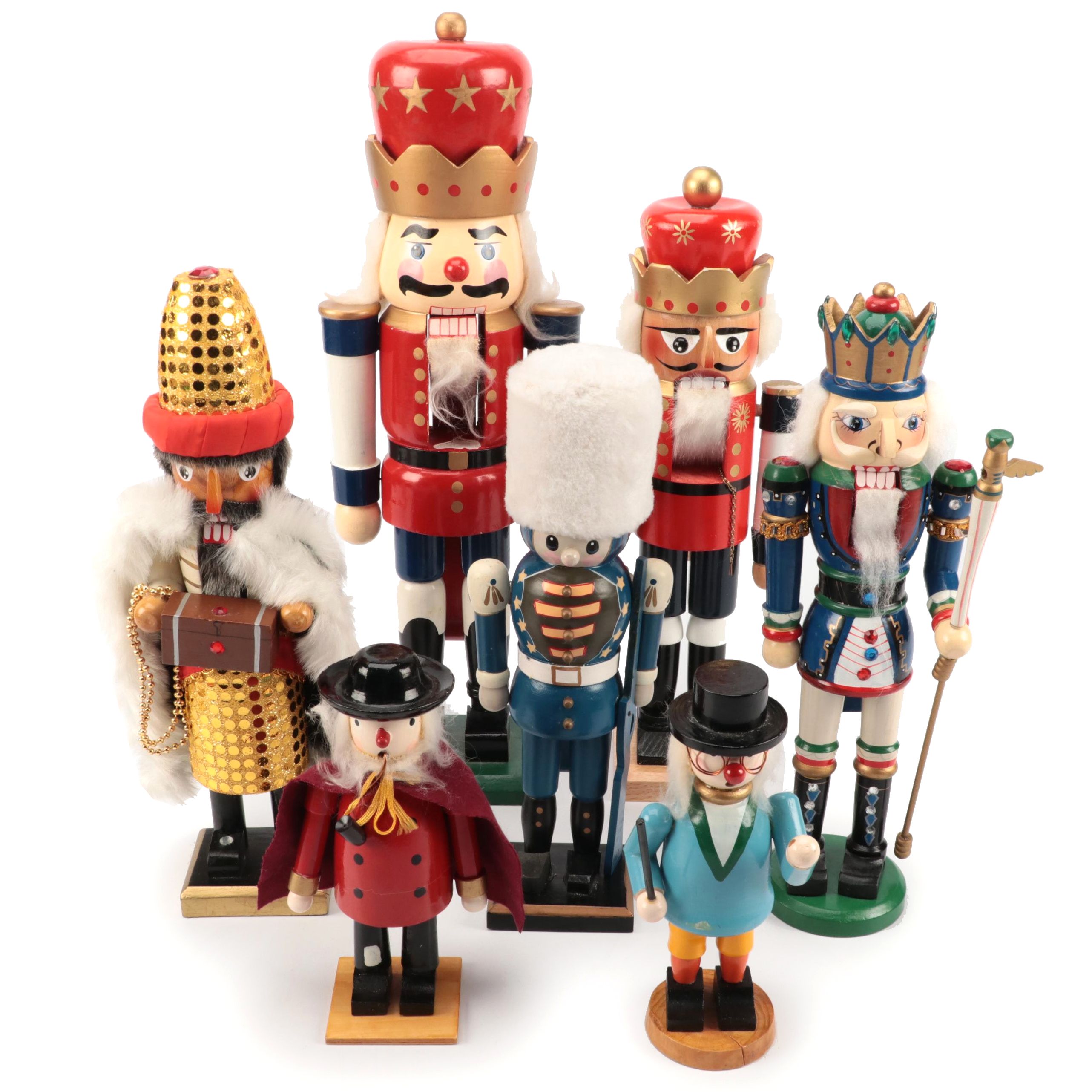 Steinbach and Other Hand-Painted Wooden Nutcrackers