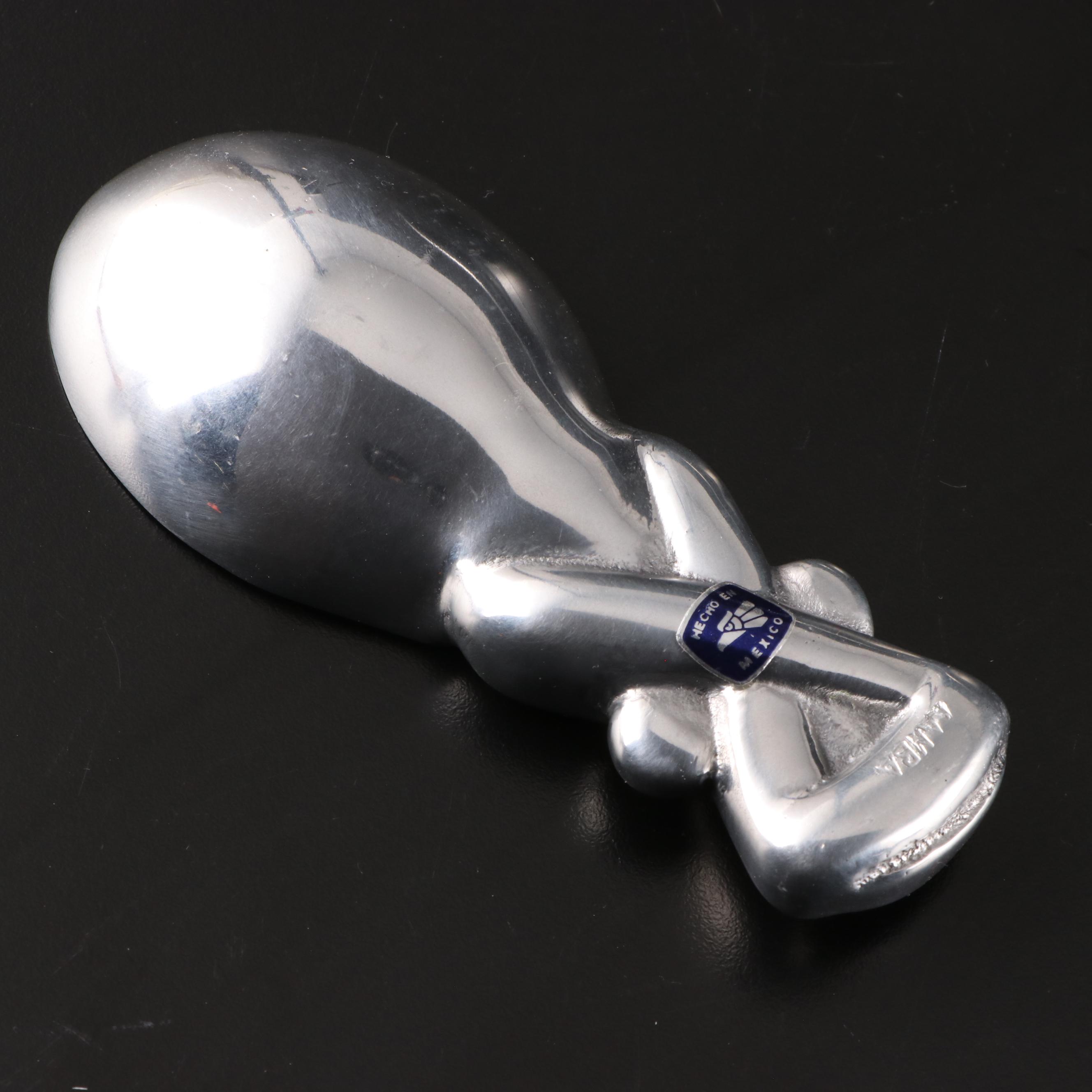 Wilton Pewter Meat Platter with Mexican Pewter Bowl and Scoop