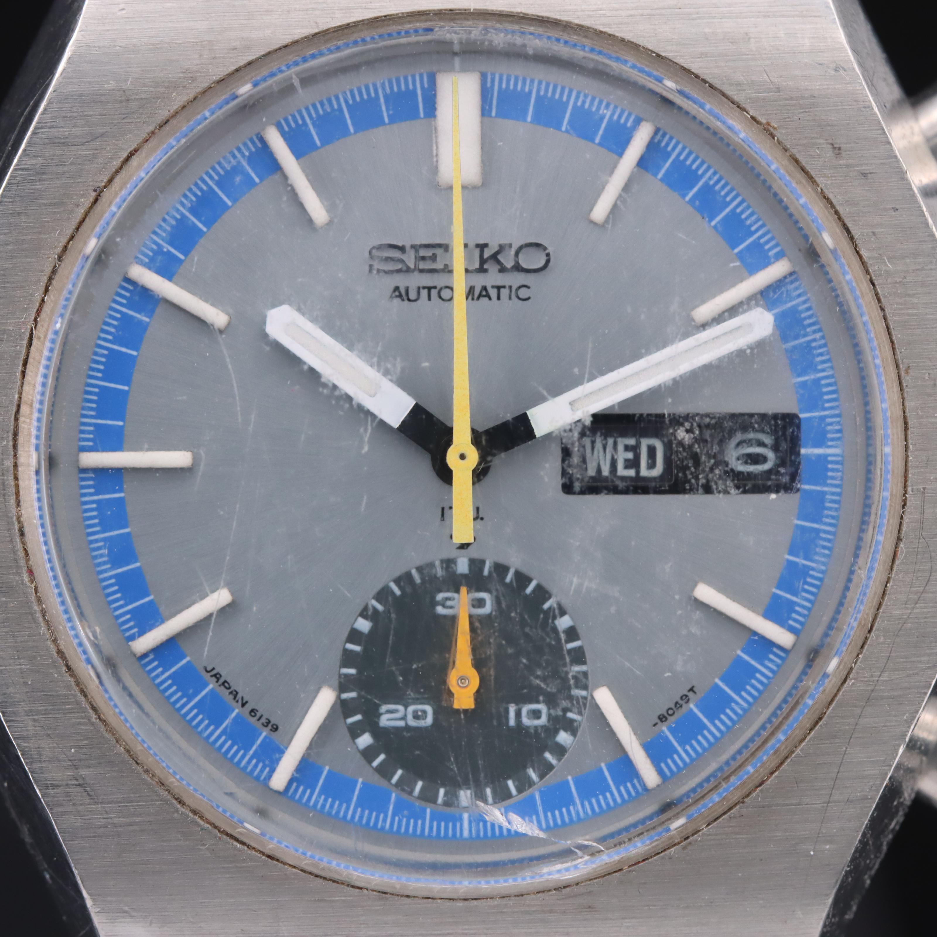Vintage Seiko Day-Date Chronograph Automatic Watch