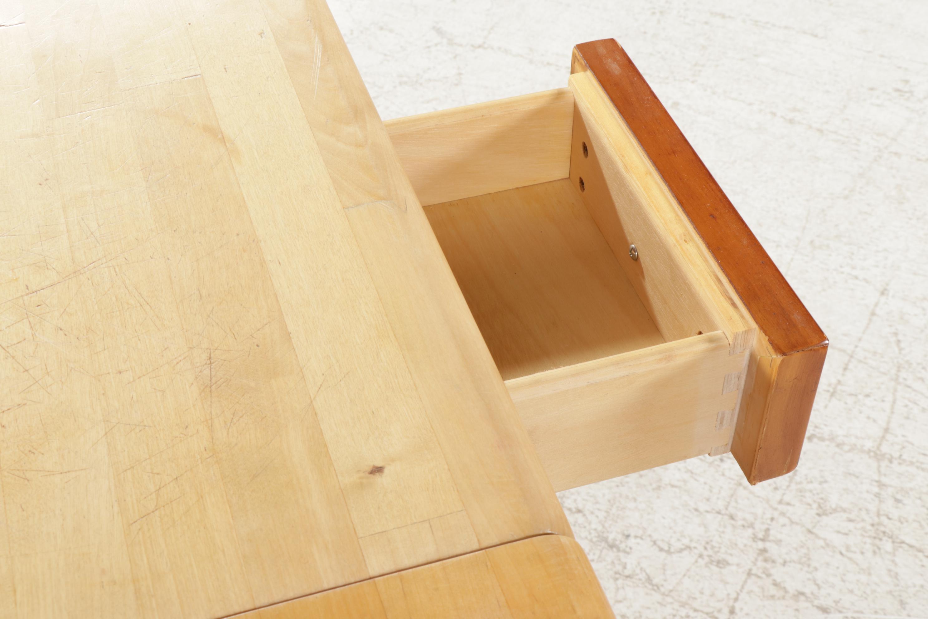 Maple Kitchen Island with Pine Butcher Block Top