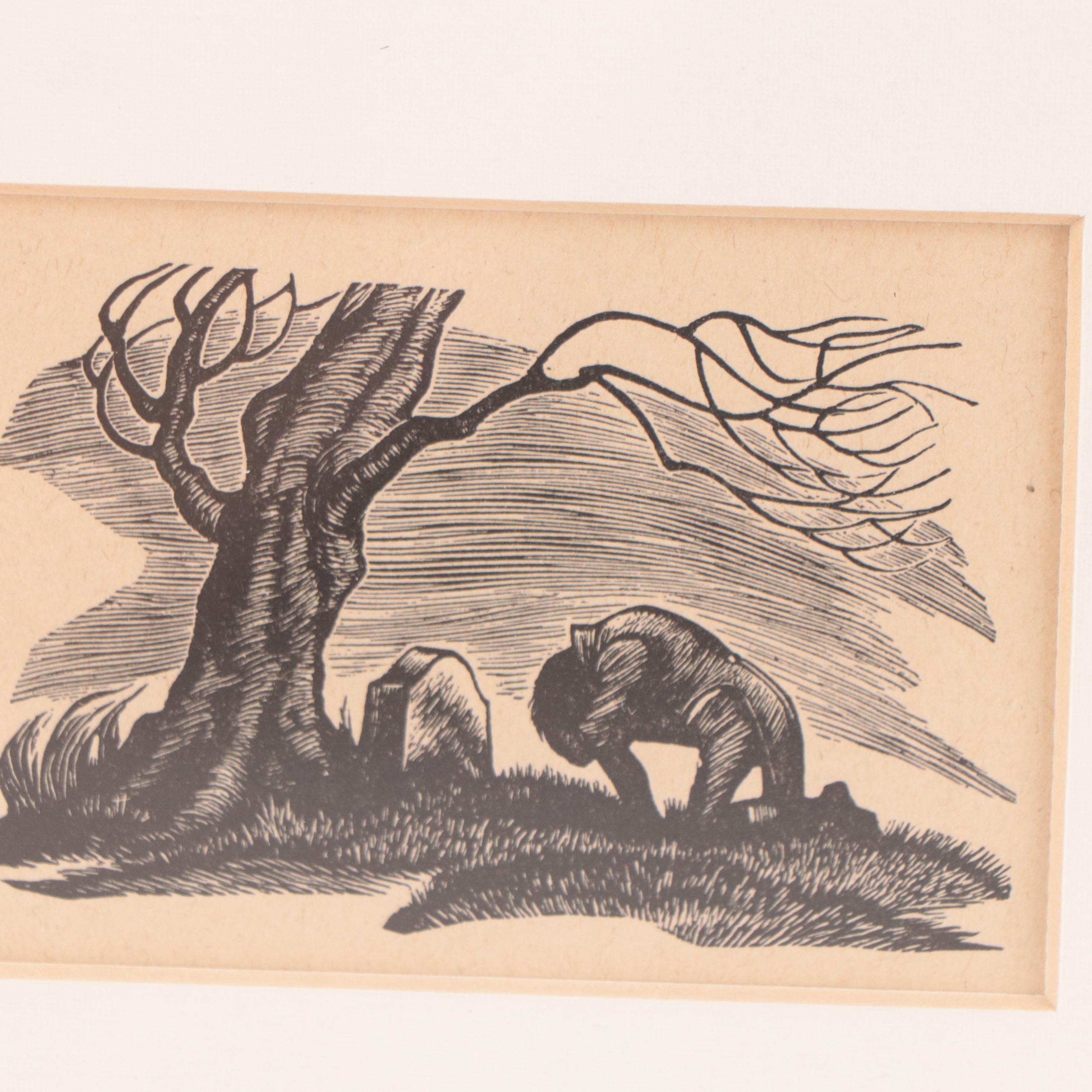 Woodcut After Fritz Eichenberg for "Wuthering Heights"