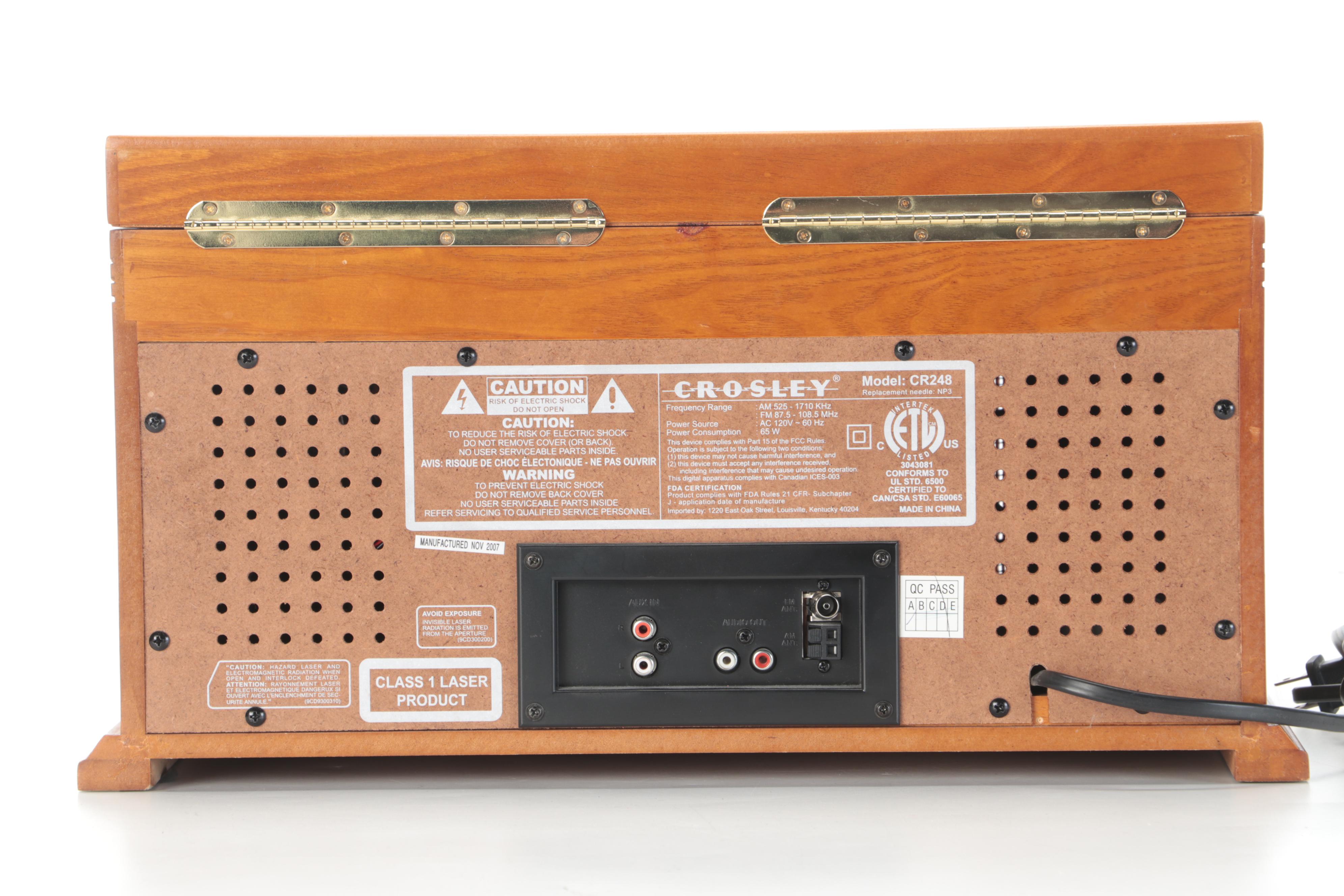 Crosley CR248 All-in-One Turntable with Songwriter CD Recorder, 2007