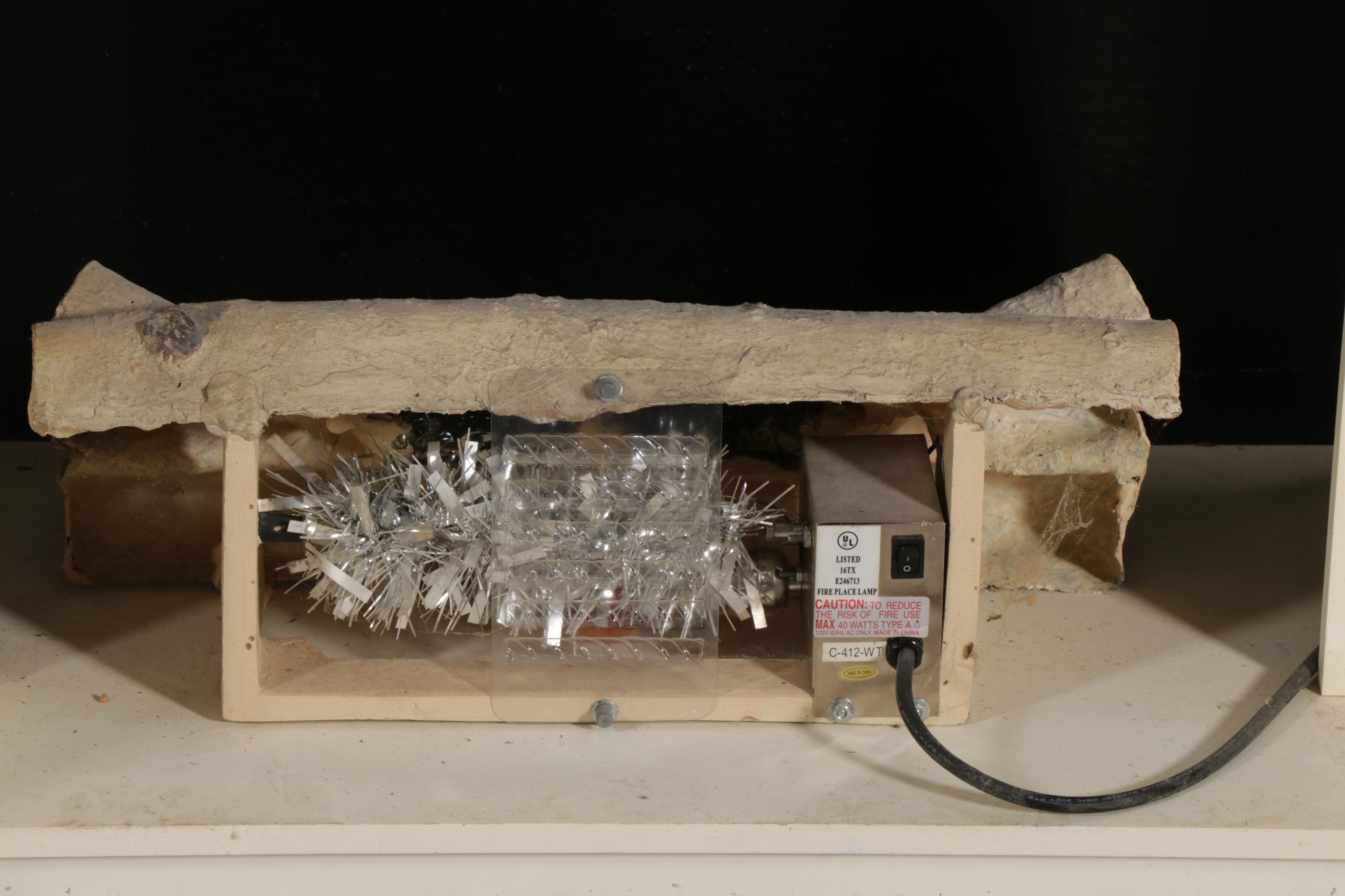 Contemporary Painted Wooden Framed Electric Fireplace