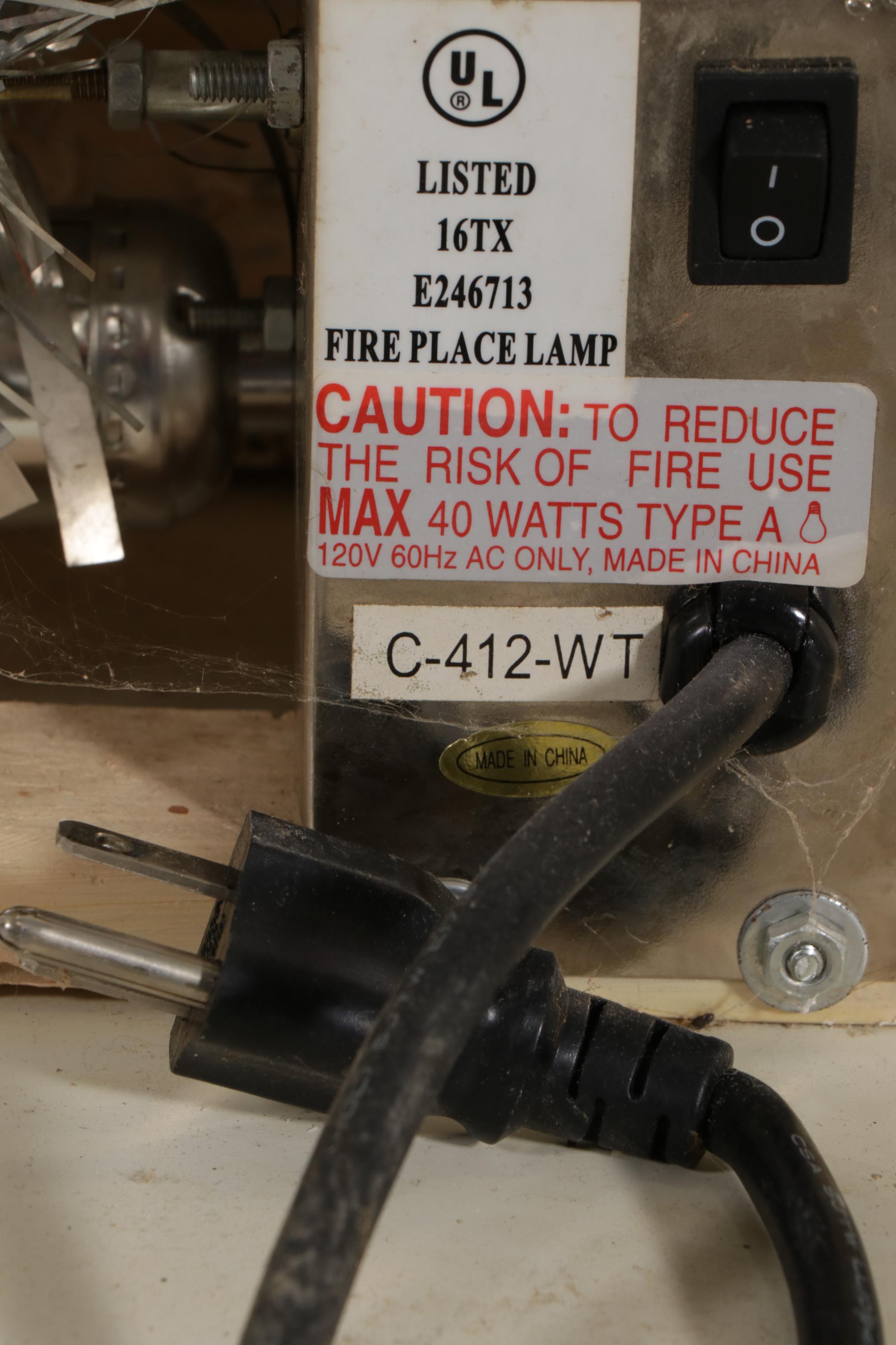 Contemporary Painted Wooden Framed Electric Fireplace