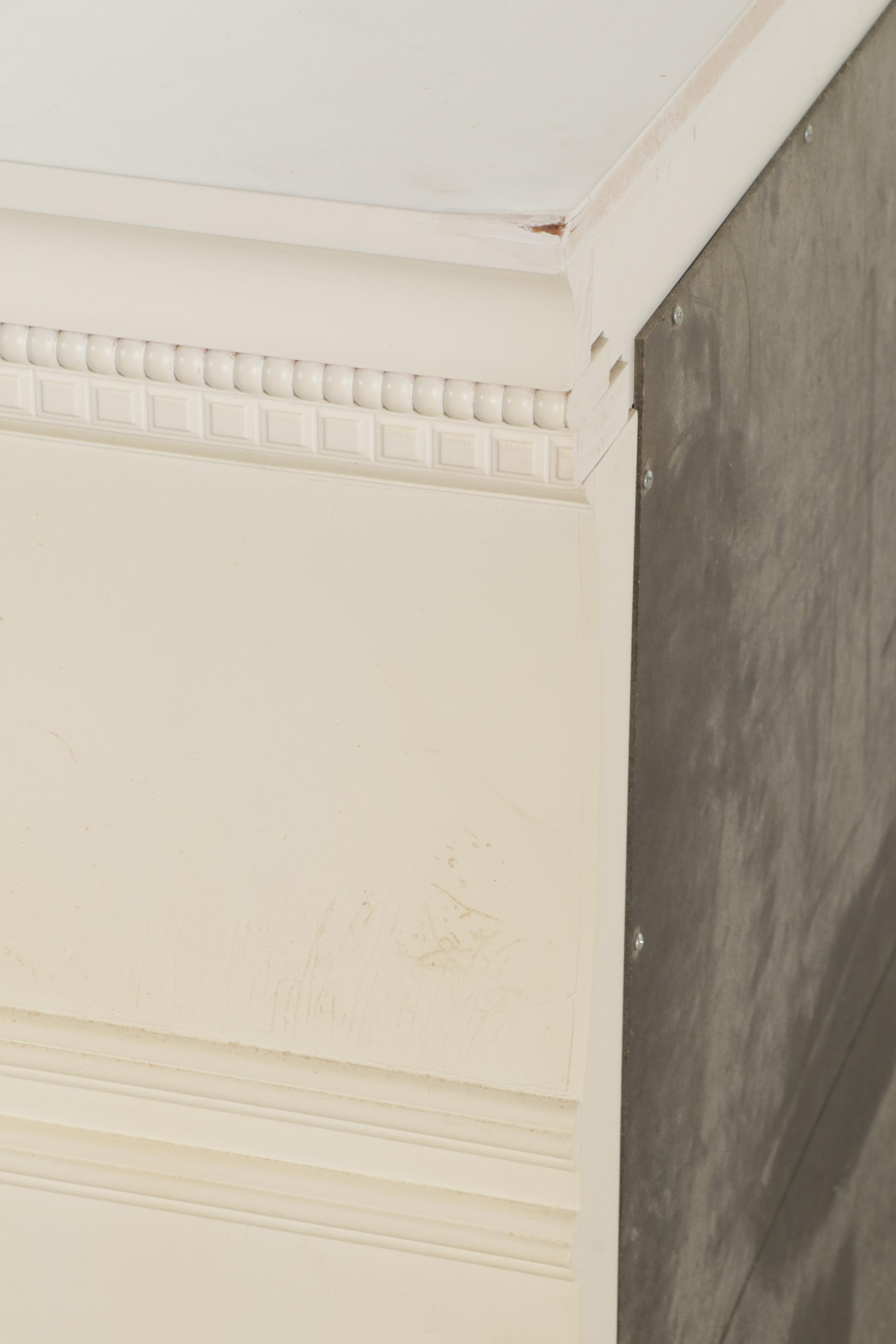 Contemporary Painted Wooden Framed Electric Fireplace