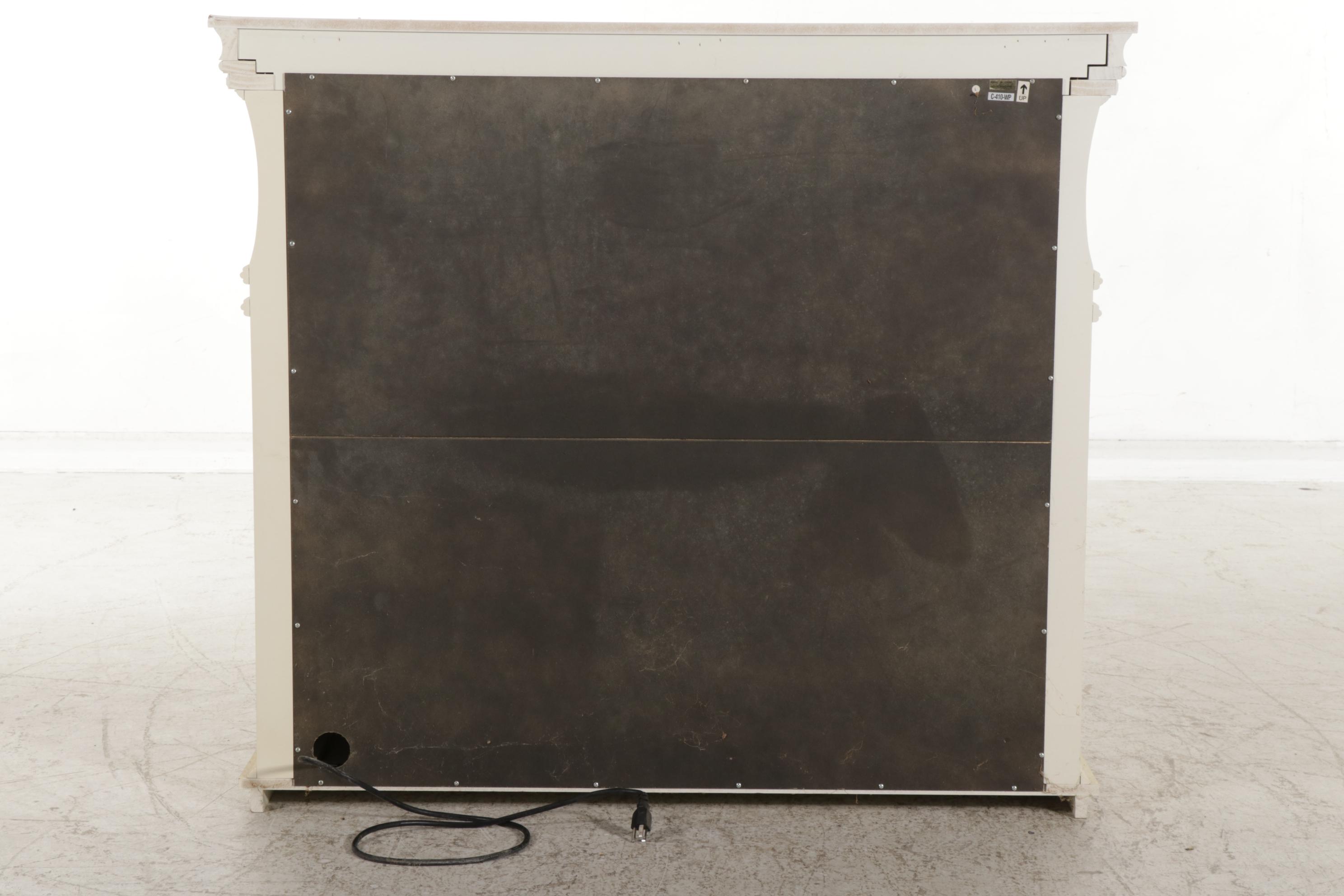 Contemporary Painted Wooden Framed Electric Fireplace