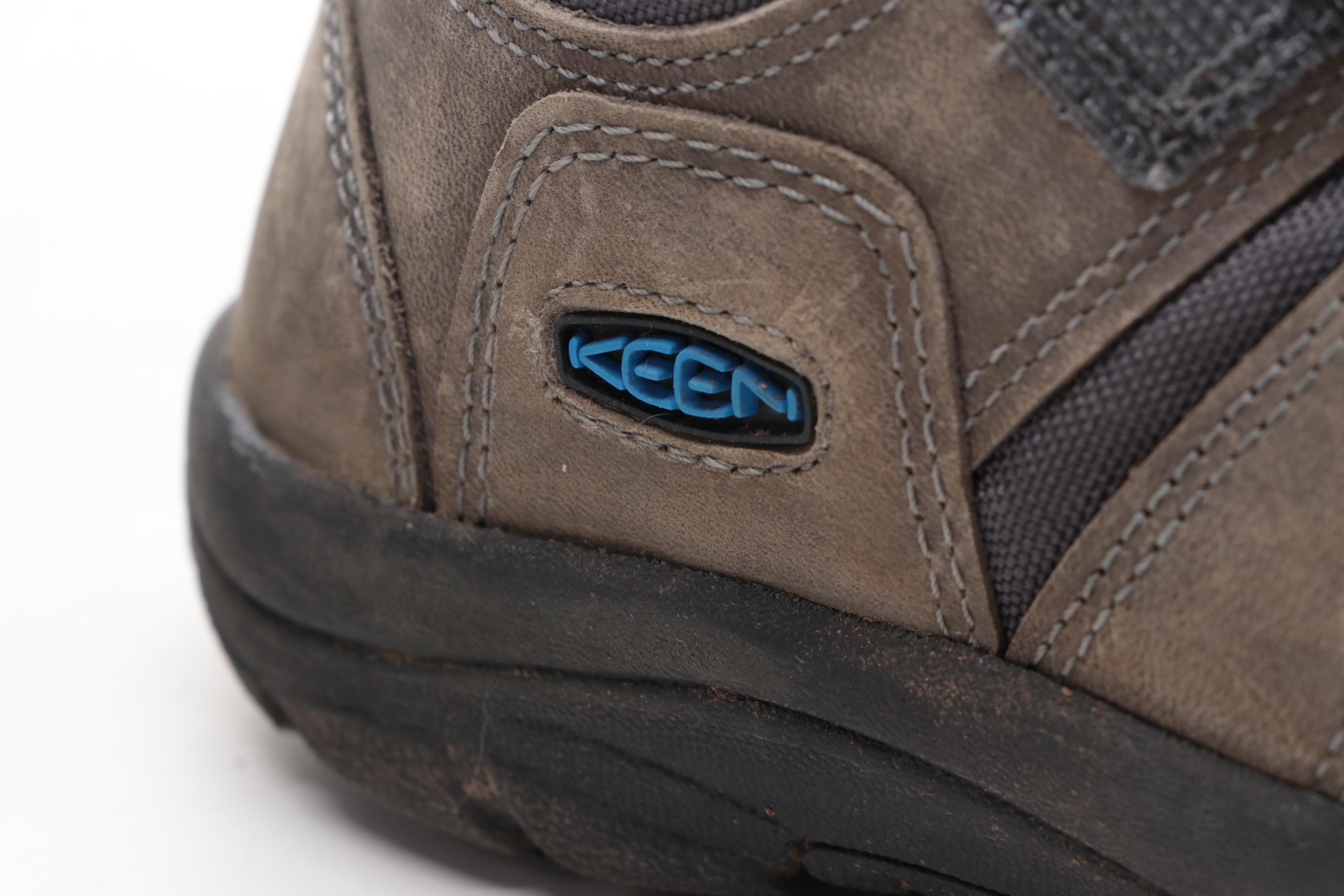 Children's Keen and Doc Martens Hiking Shoes with Adidas Basketball Shoes/Box