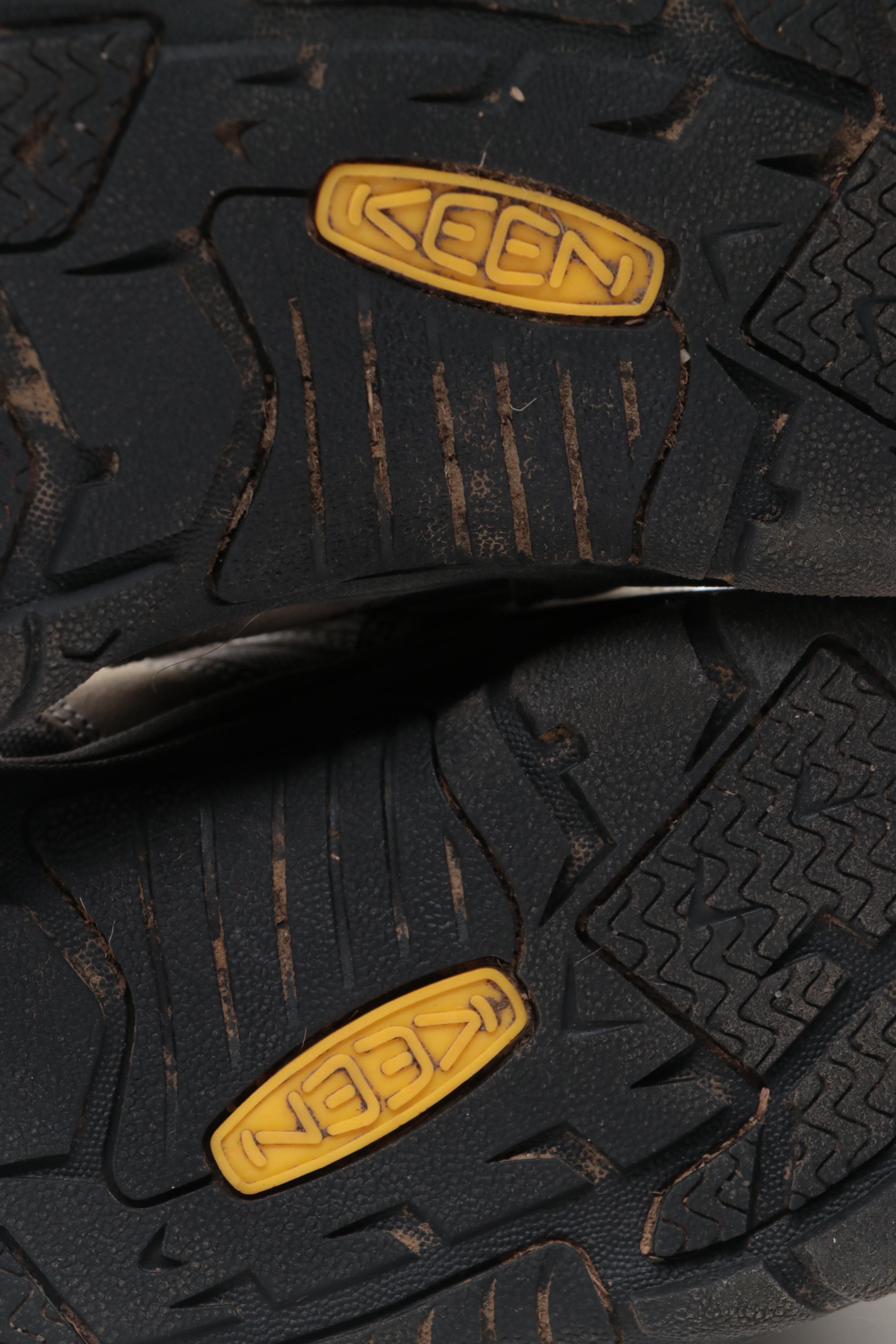 Children's Keen and Doc Martens Hiking Shoes with Adidas Basketball Shoes/Box