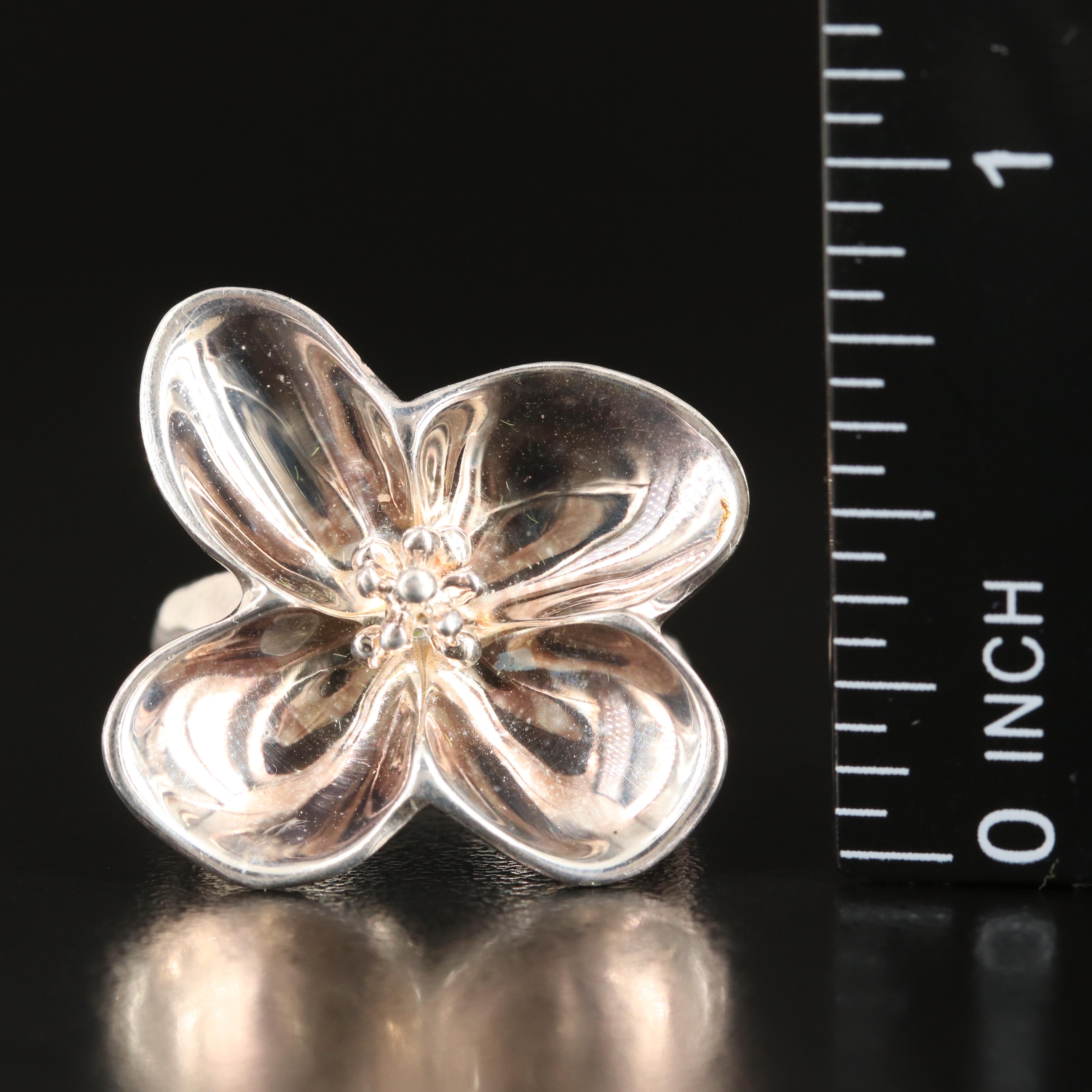 Robert Lee Morris Studio "Dogwood" Sterling Ring