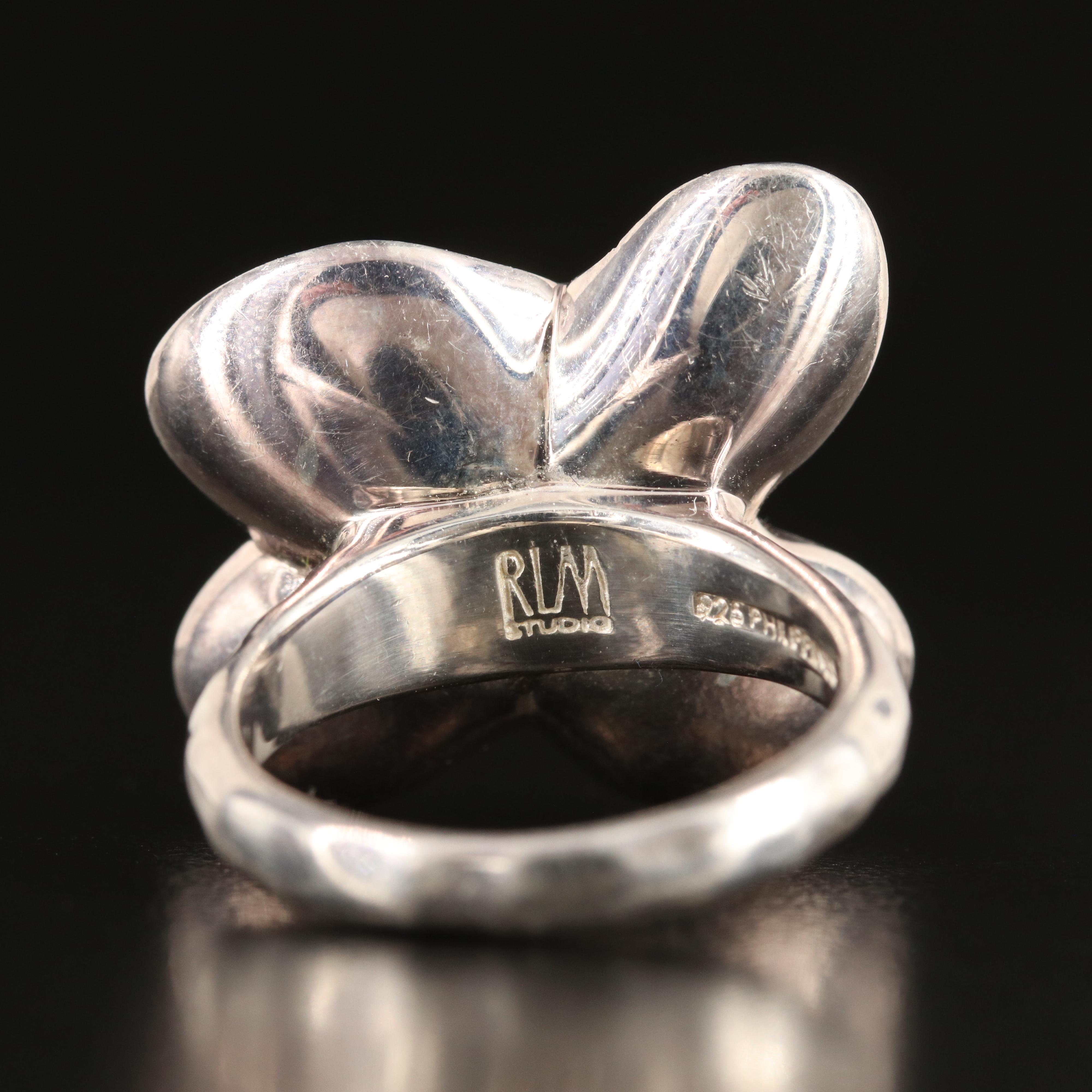 Robert Lee Morris Studio "Dogwood" Sterling Ring
