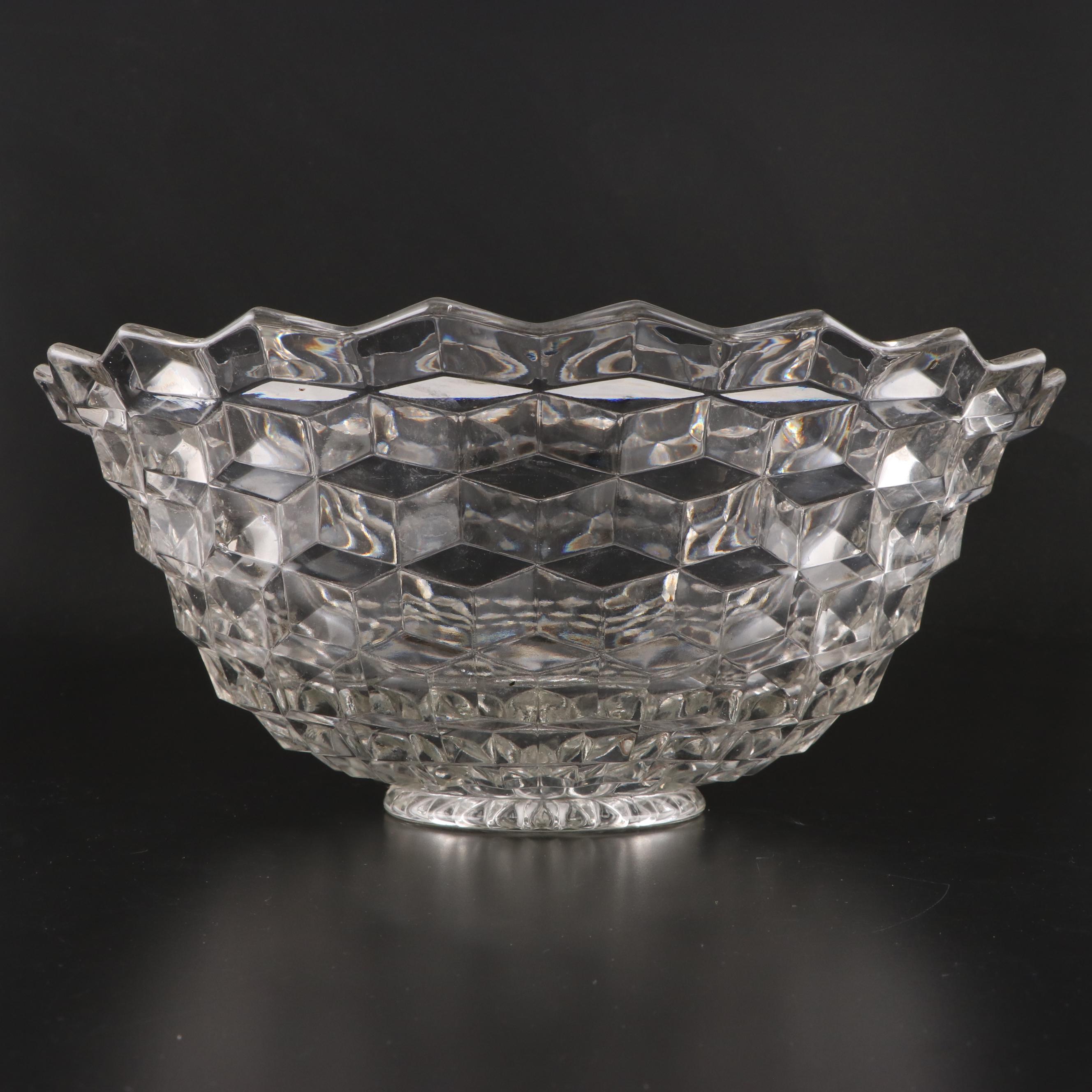Fostoria "American Clear" Glass Punch Bowl