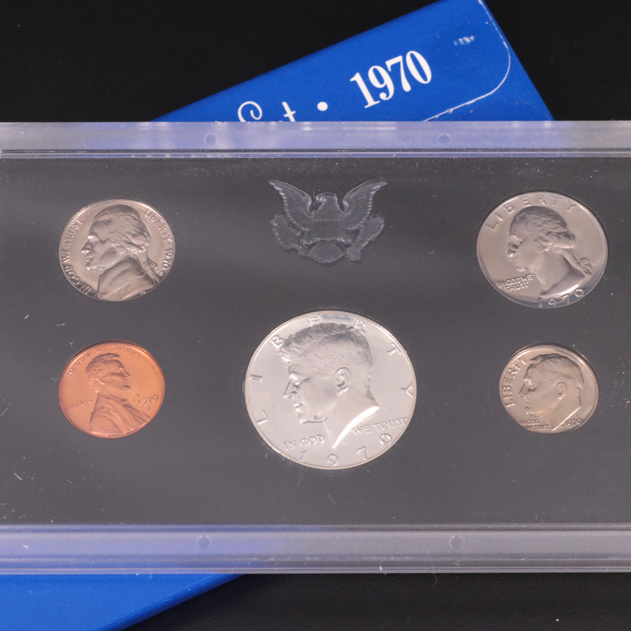 Twenty-Three Different United States Proof Sets 1970-1990 Complete and 1992 & 93