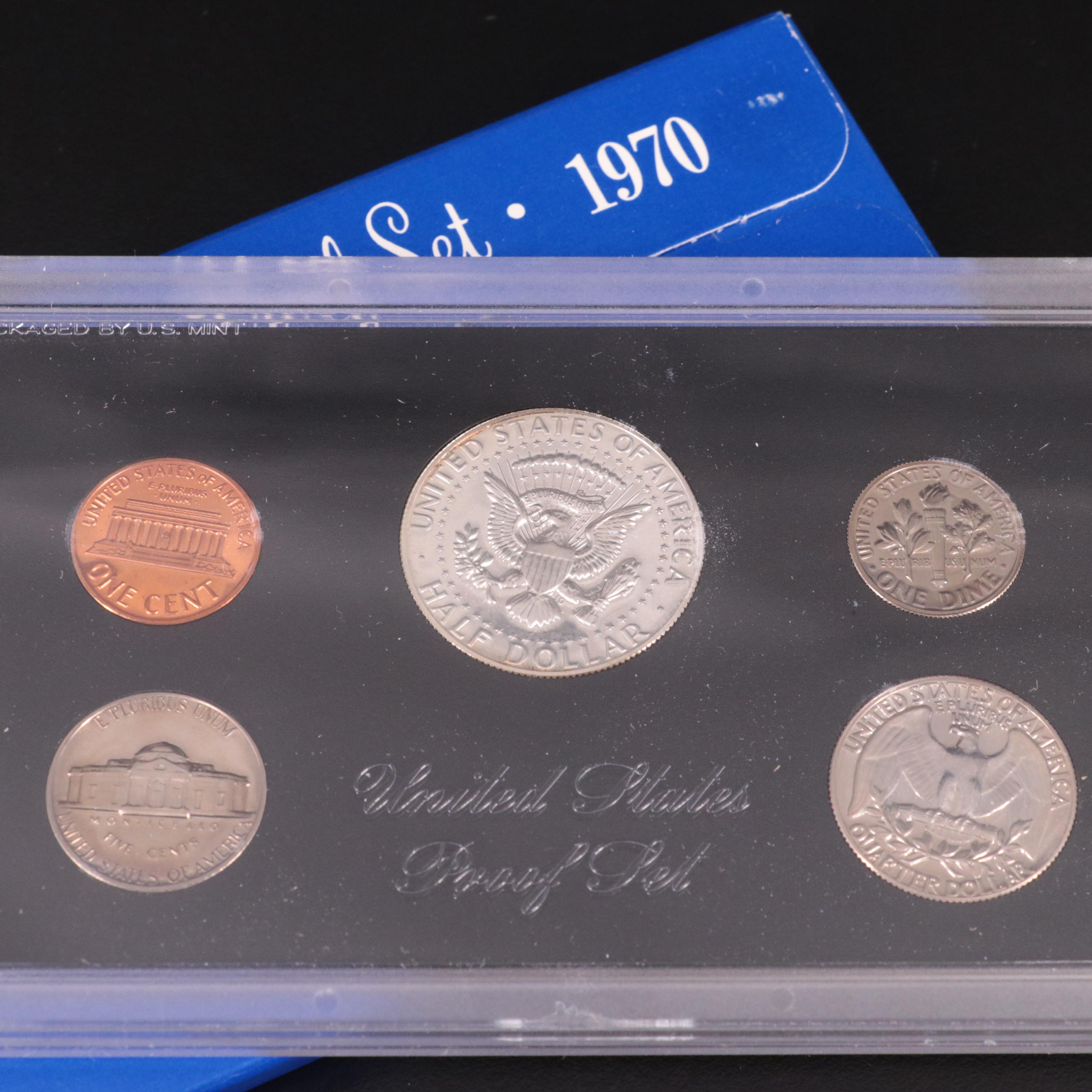 Twenty-Three Different United States Proof Sets 1970-1990 Complete and 1992 & 93