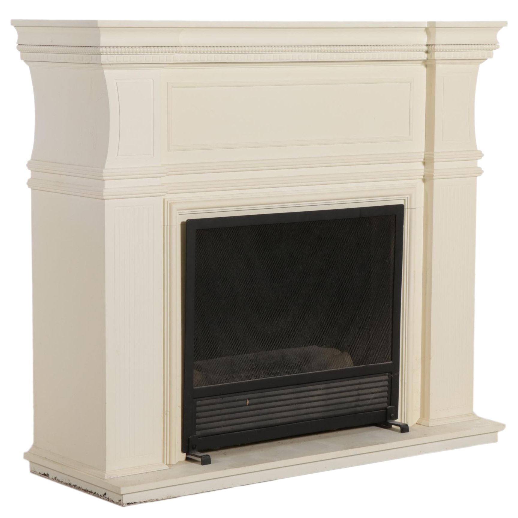 Contemporary Painted Wooden Framed Electric Fireplace