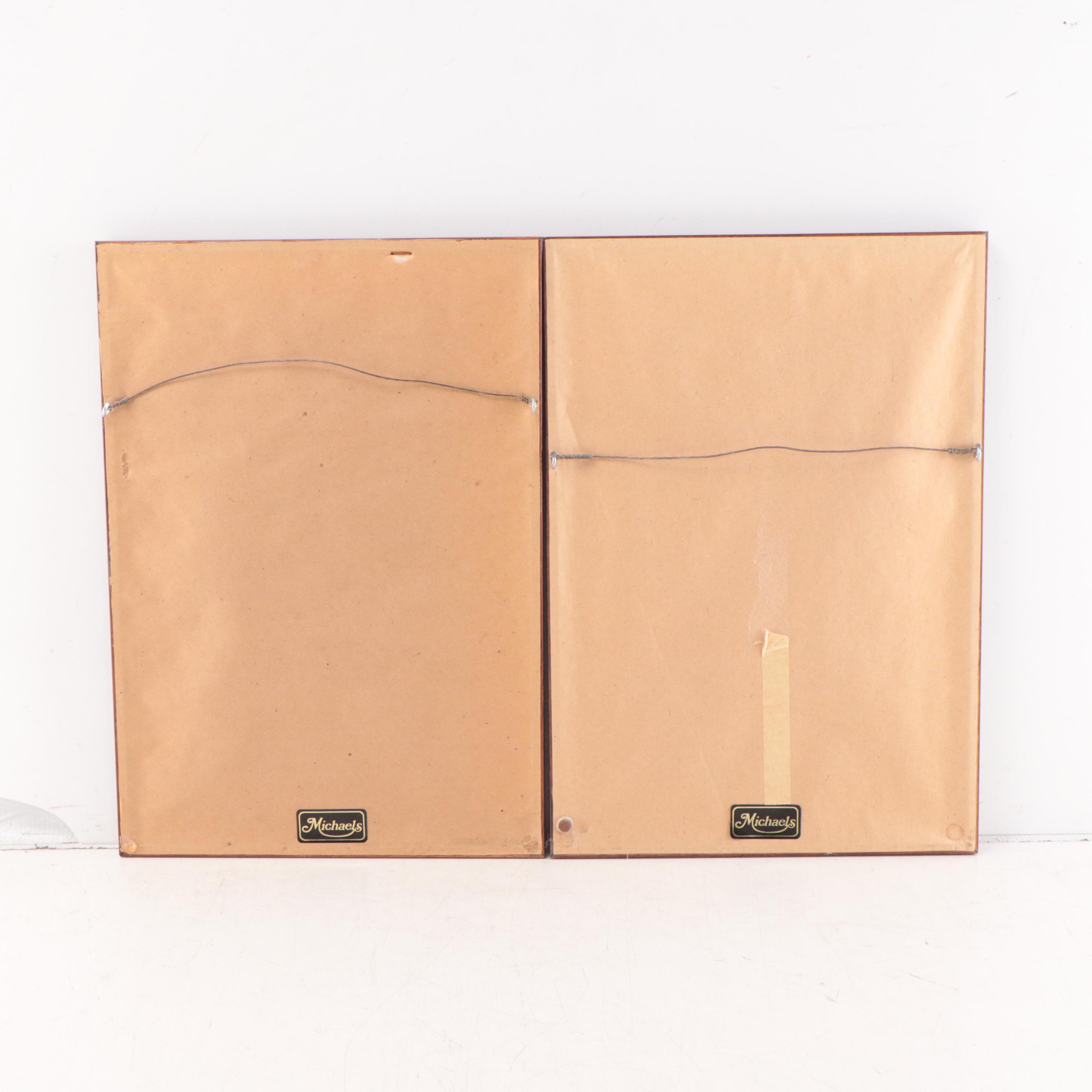 Set of Botanical Prints Including "Nashville Warbler" After John J. Audubon