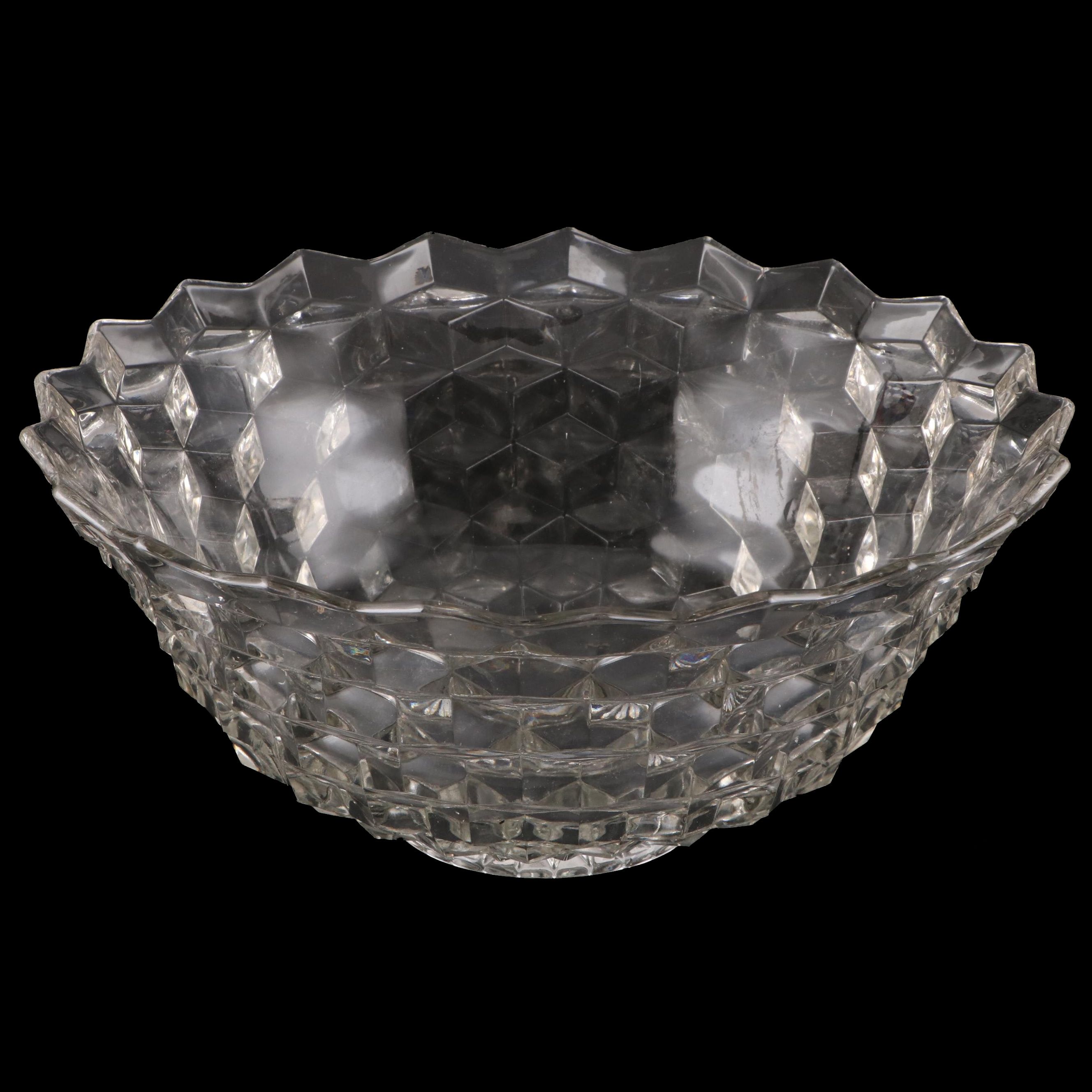 Fostoria "American Clear" Glass Punch Bowl