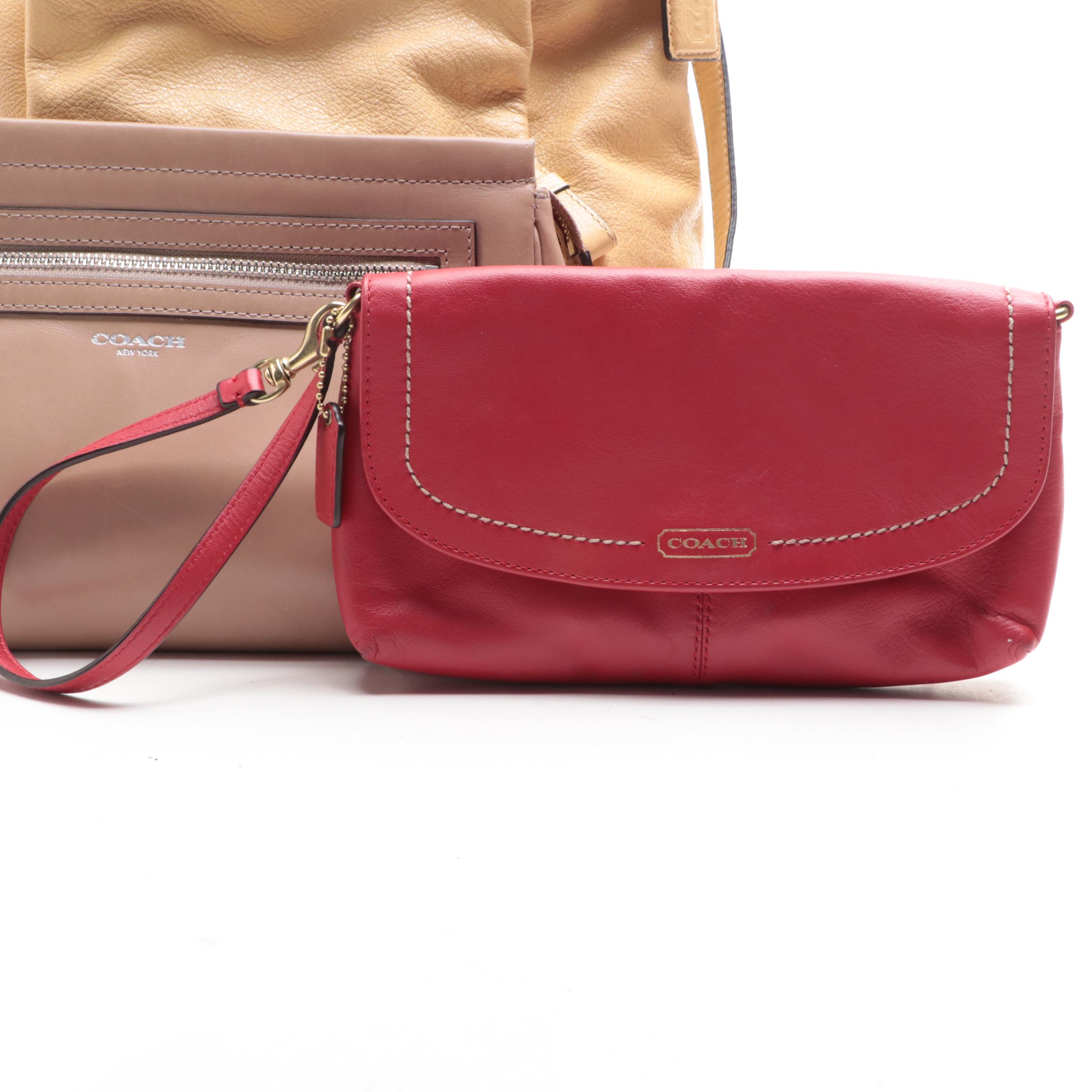 Coach Madison Isabelle Leather Shoulder Bag and Wristlets