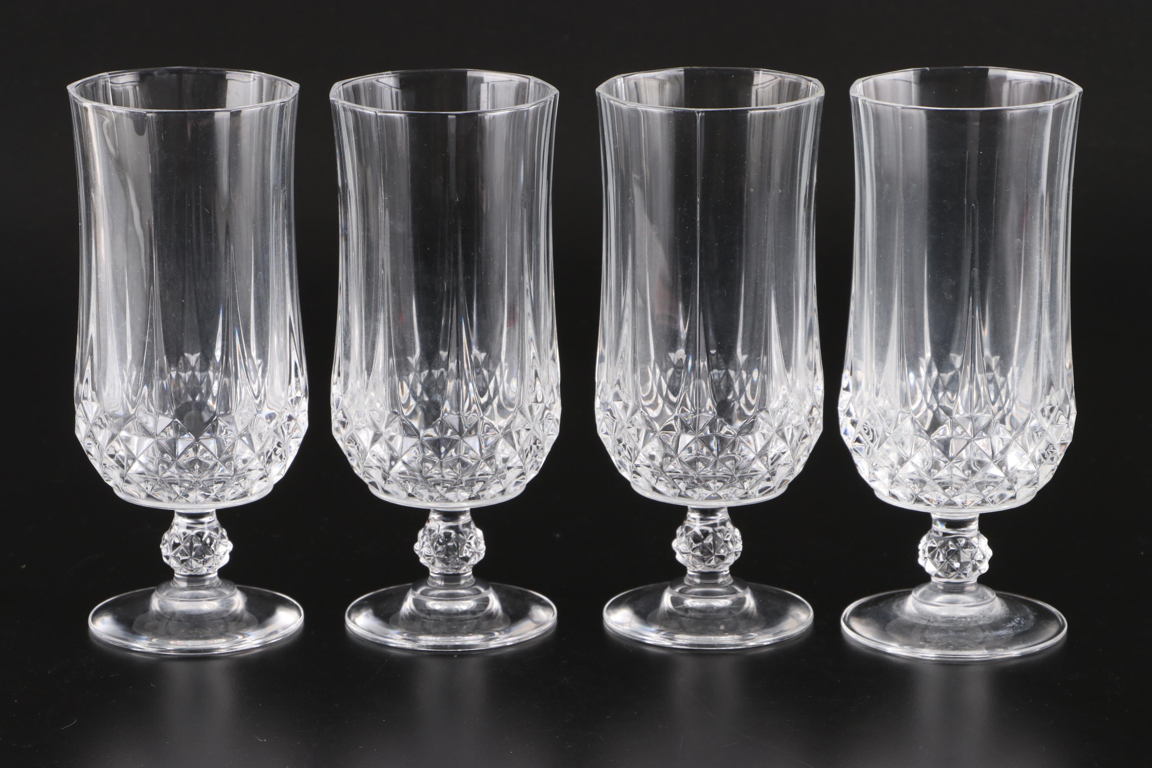 Cristal d'Arques-Durand "Diamant" and "Longchamp" Crystal Stemware