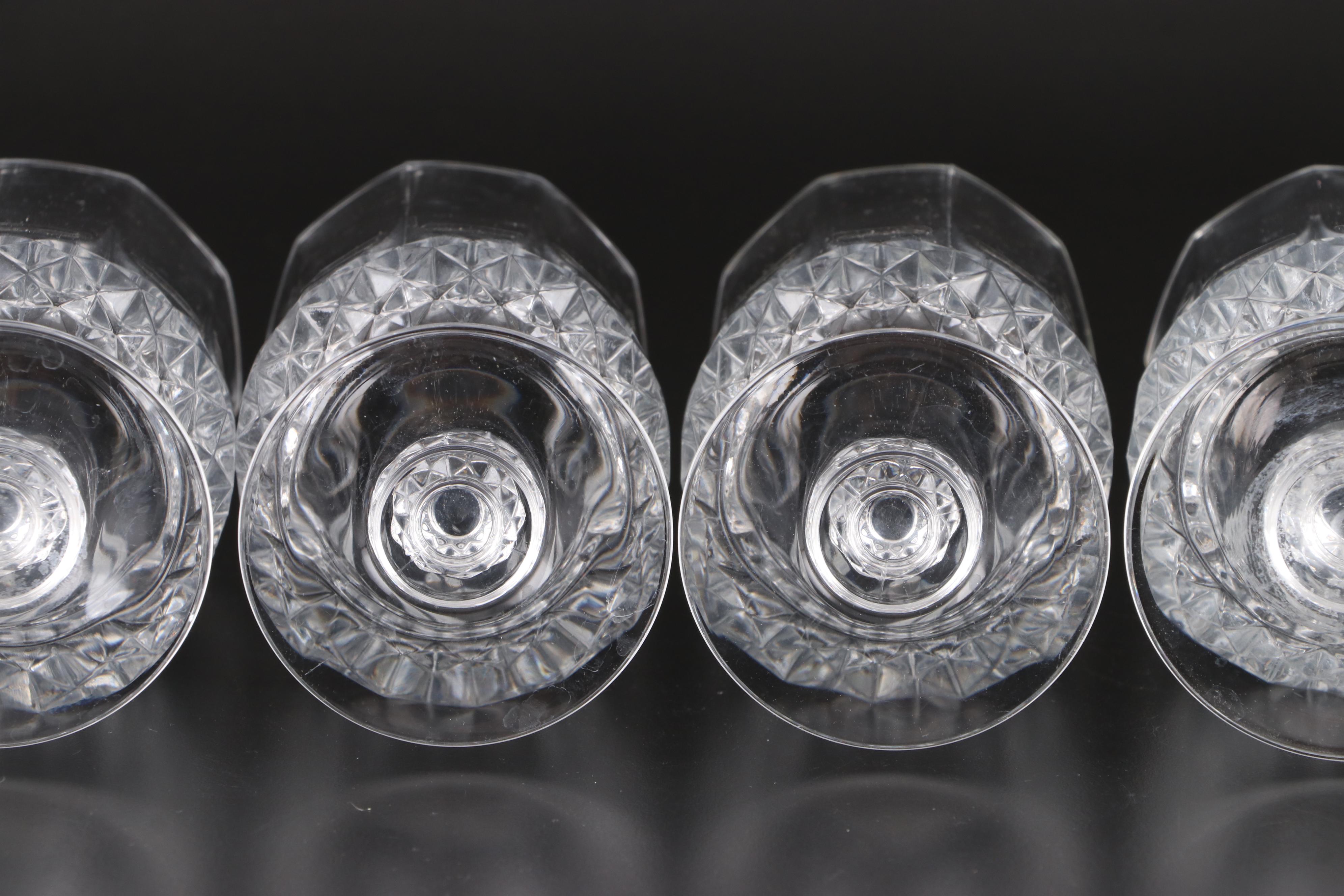Cristal d'Arques-Durand "Diamant" and "Longchamp" Crystal Stemware