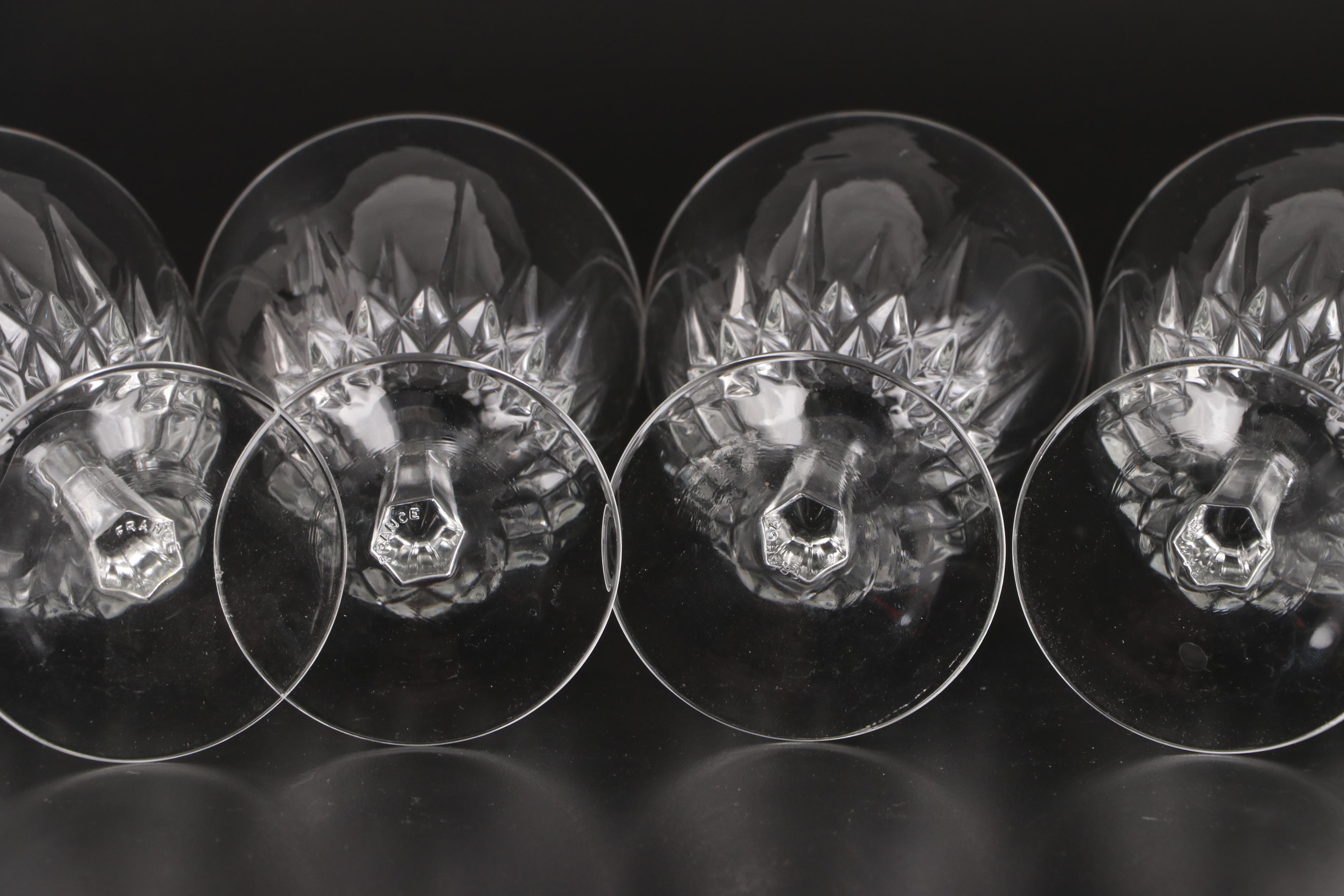 Cristal d'Arques-Durand "Diamant" and "Longchamp" Crystal Stemware