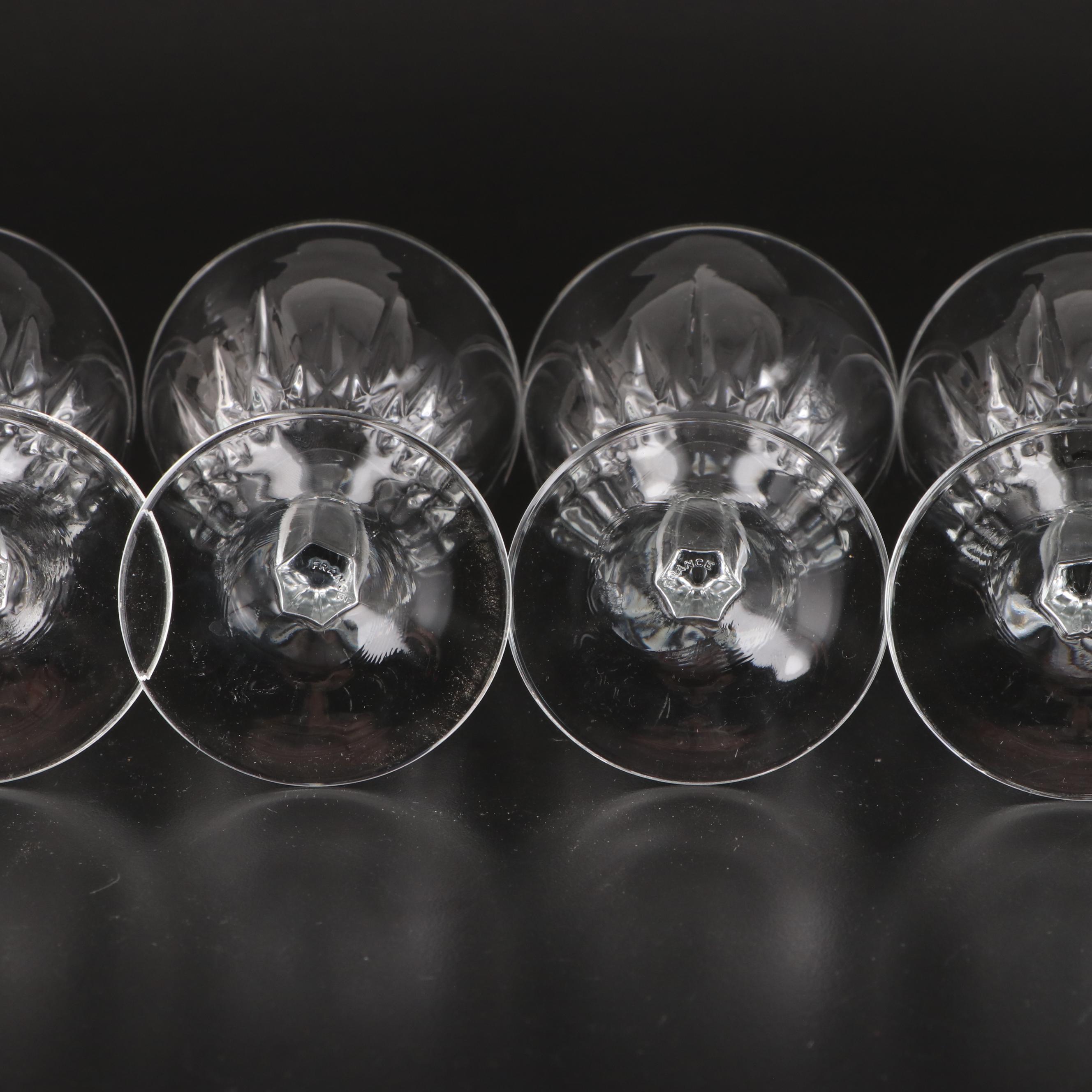 Cristal d'Arques-Durand "Diamant" and "Longchamp" Crystal Stemware