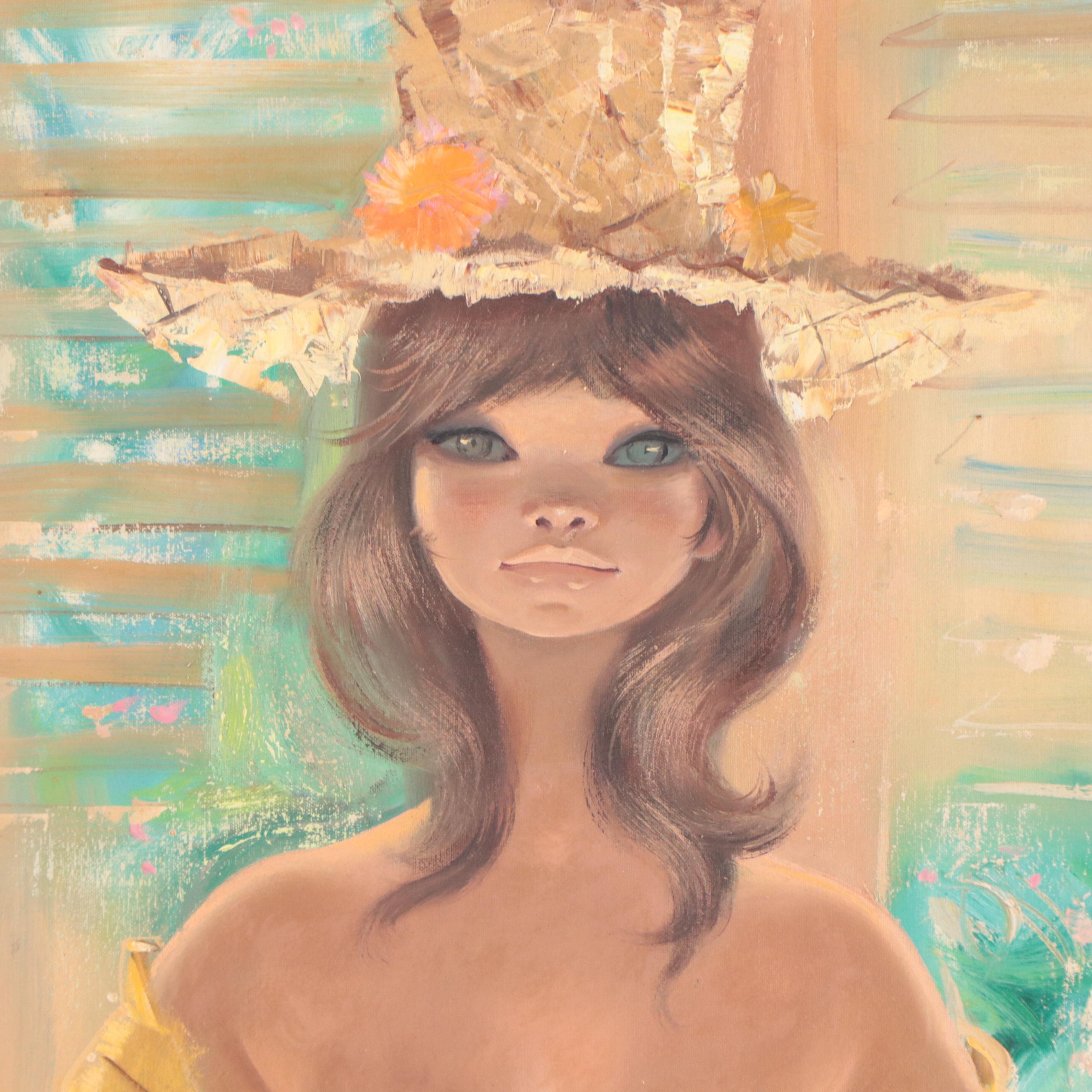 Igor Pantuhoff Portrait Oil Painting of Young Woman