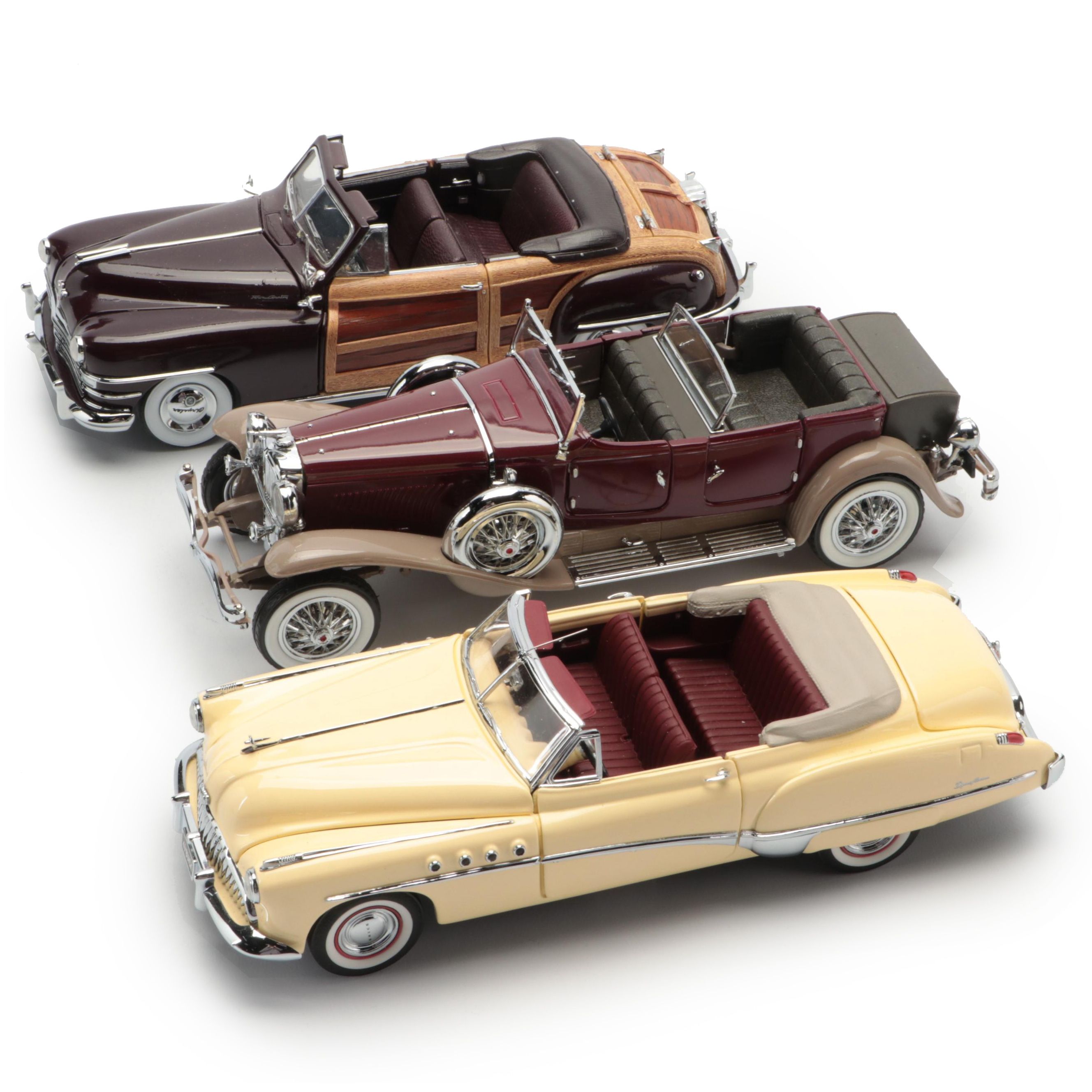 Franklin Mint Model Cars with Buick Roadmaster and Chrysler Town & Country
