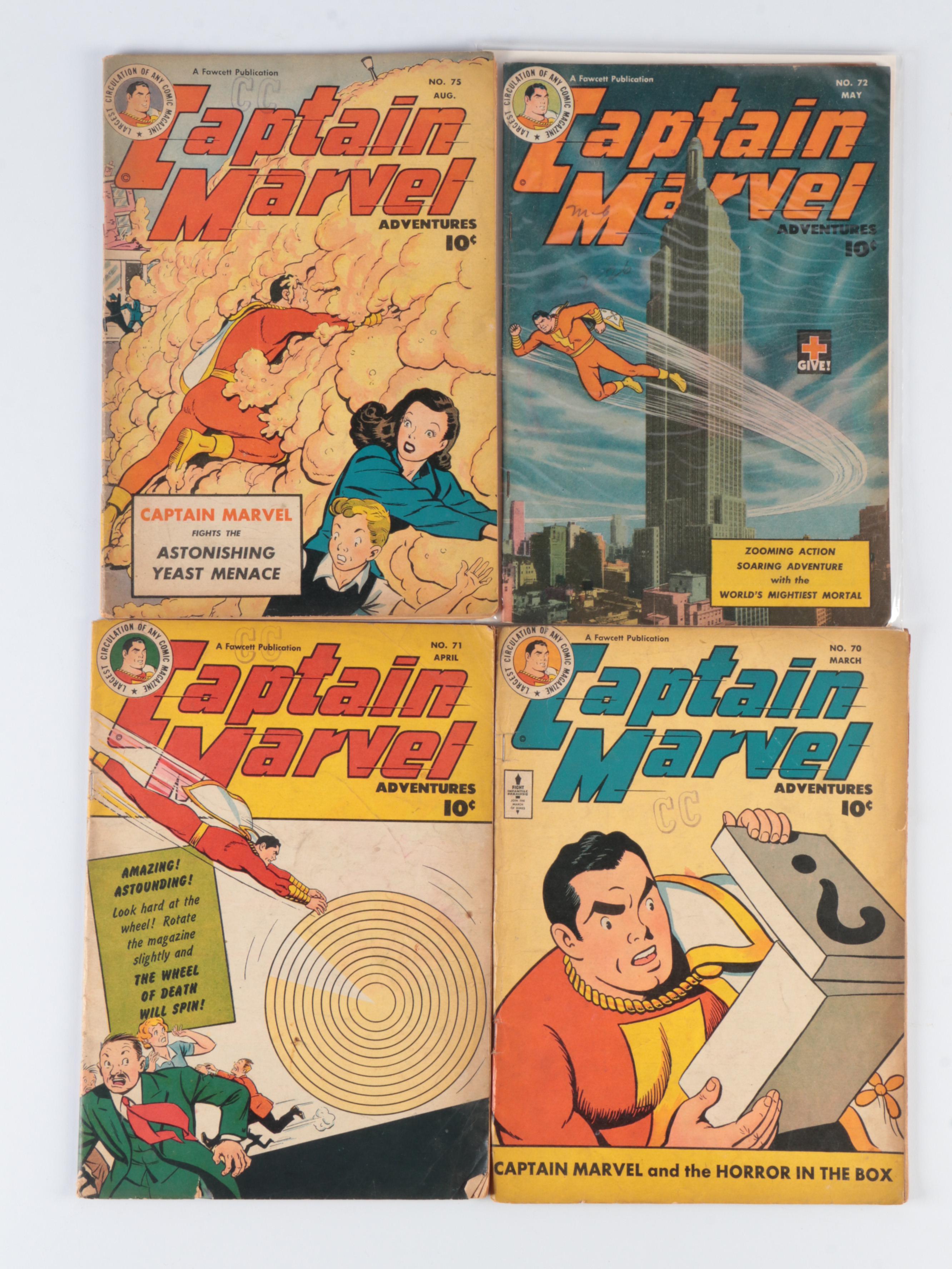 Golden Age Captain Marvel Adventures Comic Books