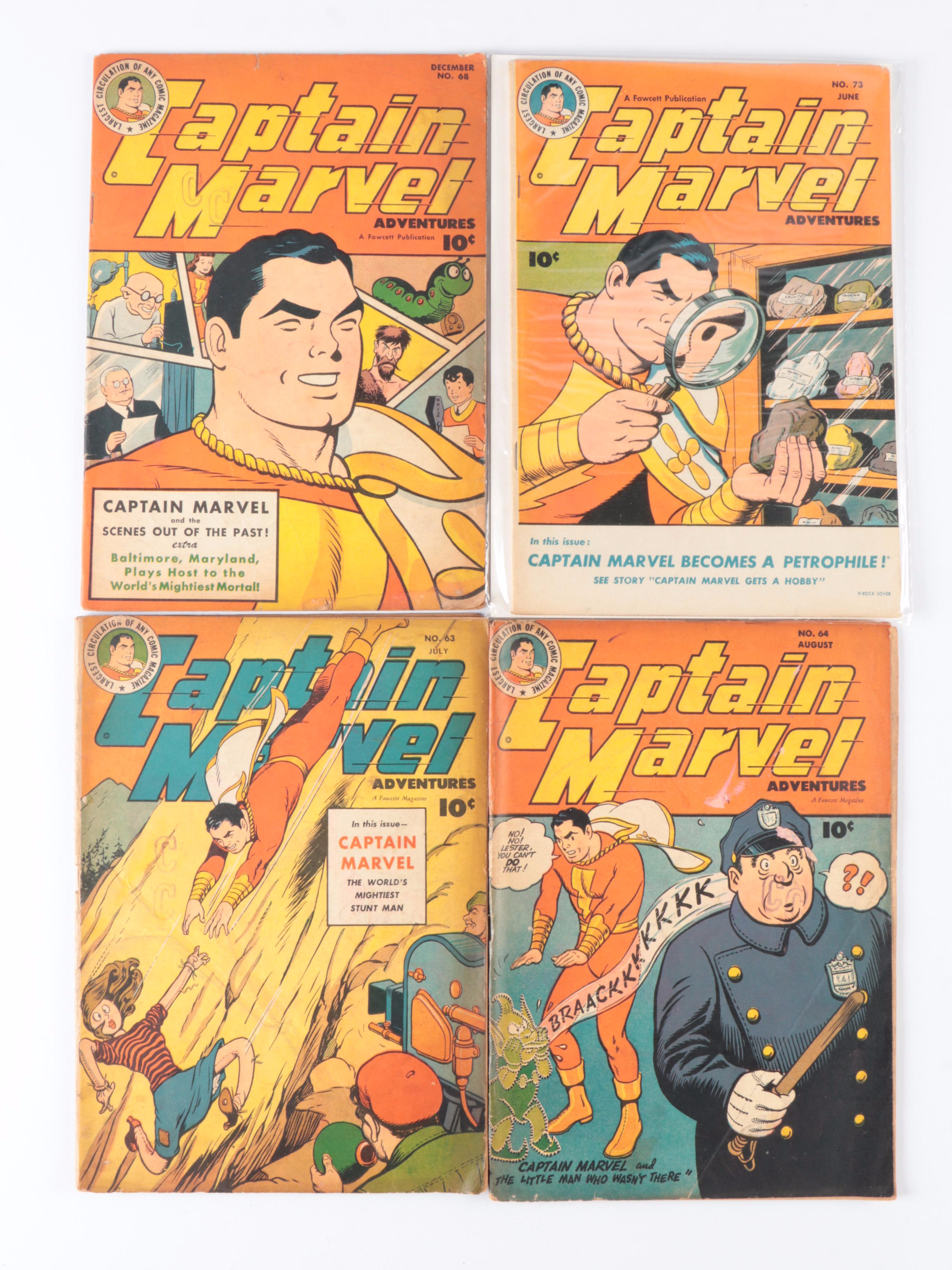 Golden Age Captain Marvel Adventures Comic Books