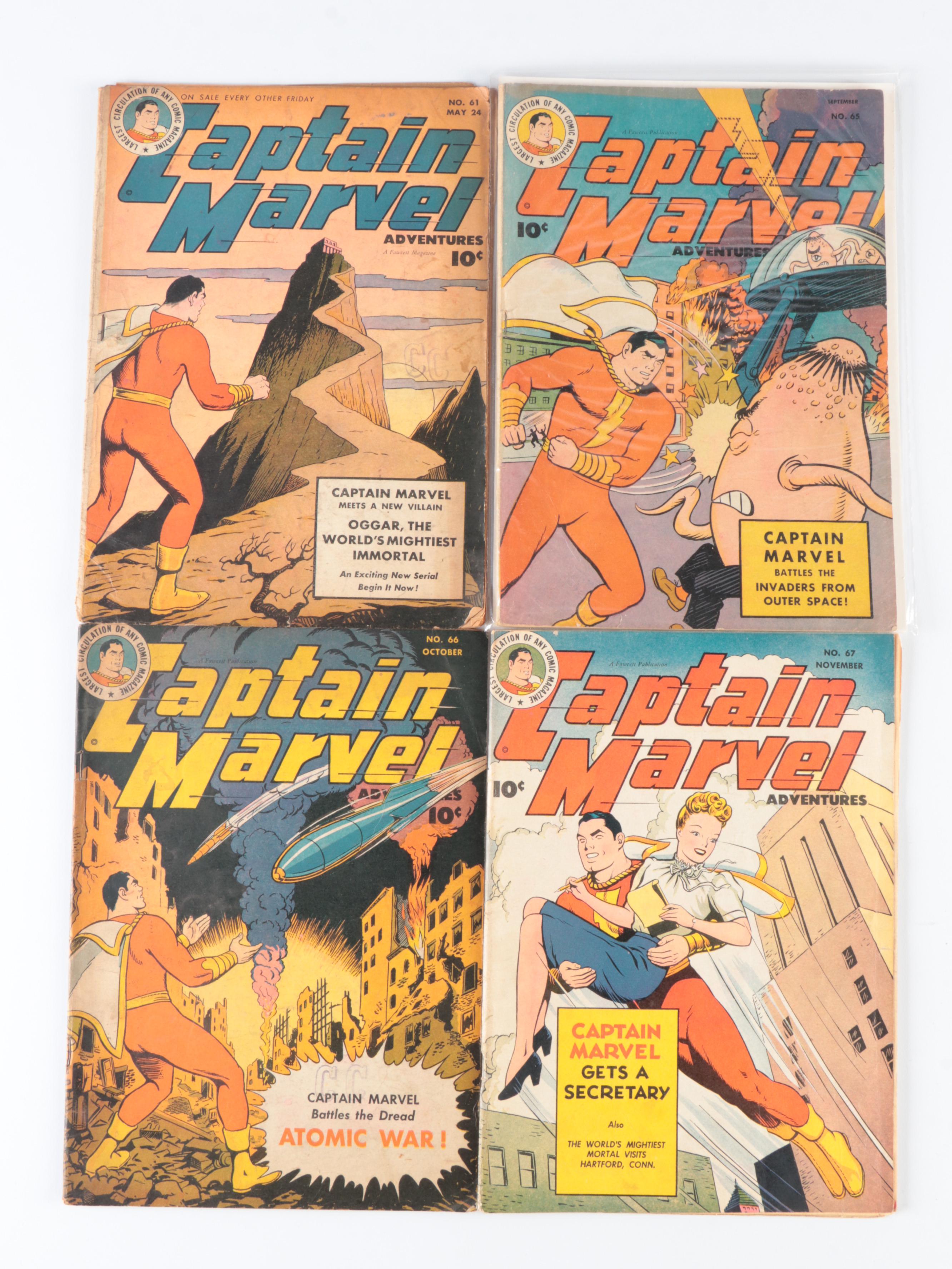 Golden Age Captain Marvel Adventures Comic Books