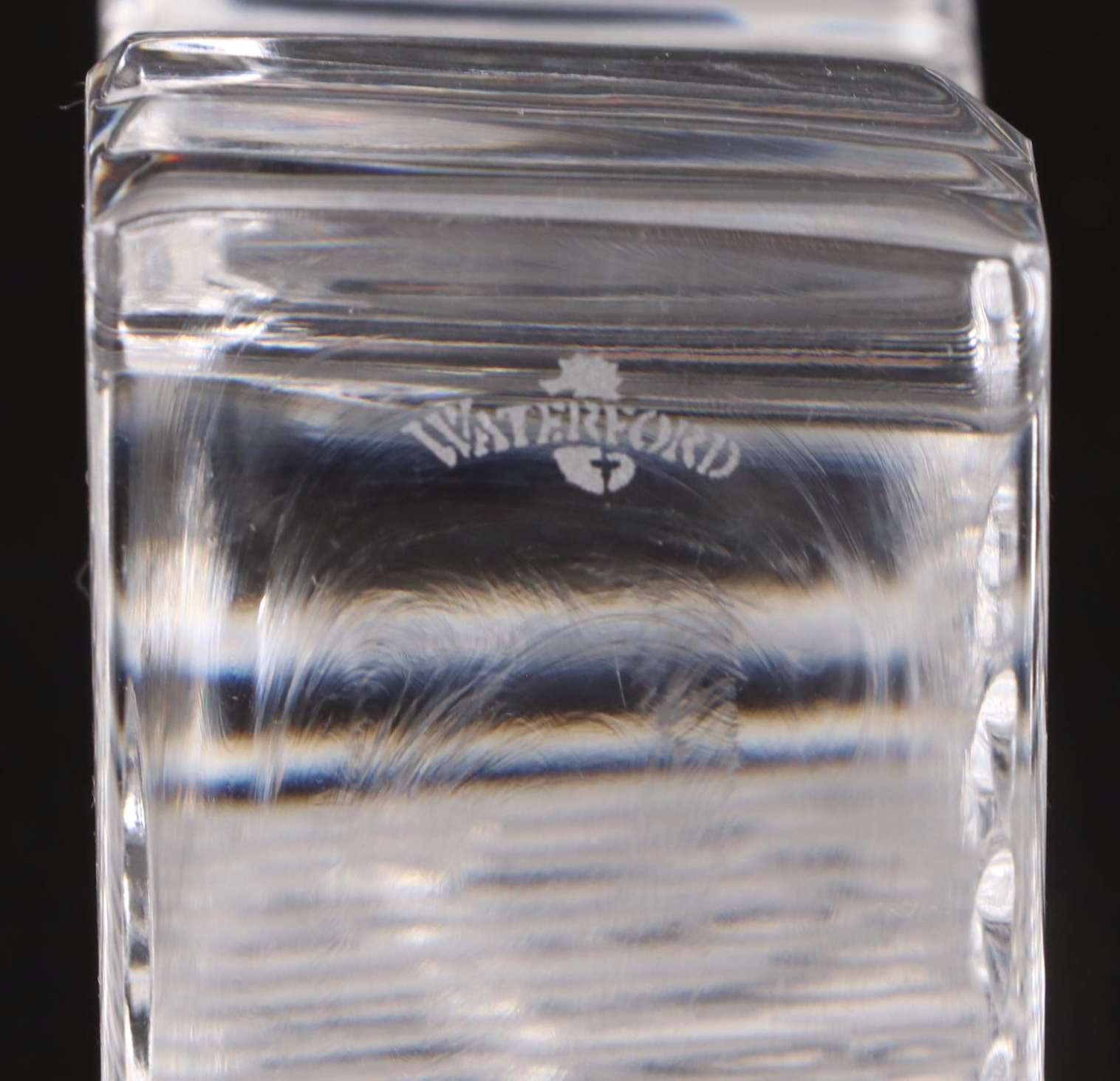 Marquis by Waterford "Brookside" Crystal Wine Glasses with Bells and Figurine