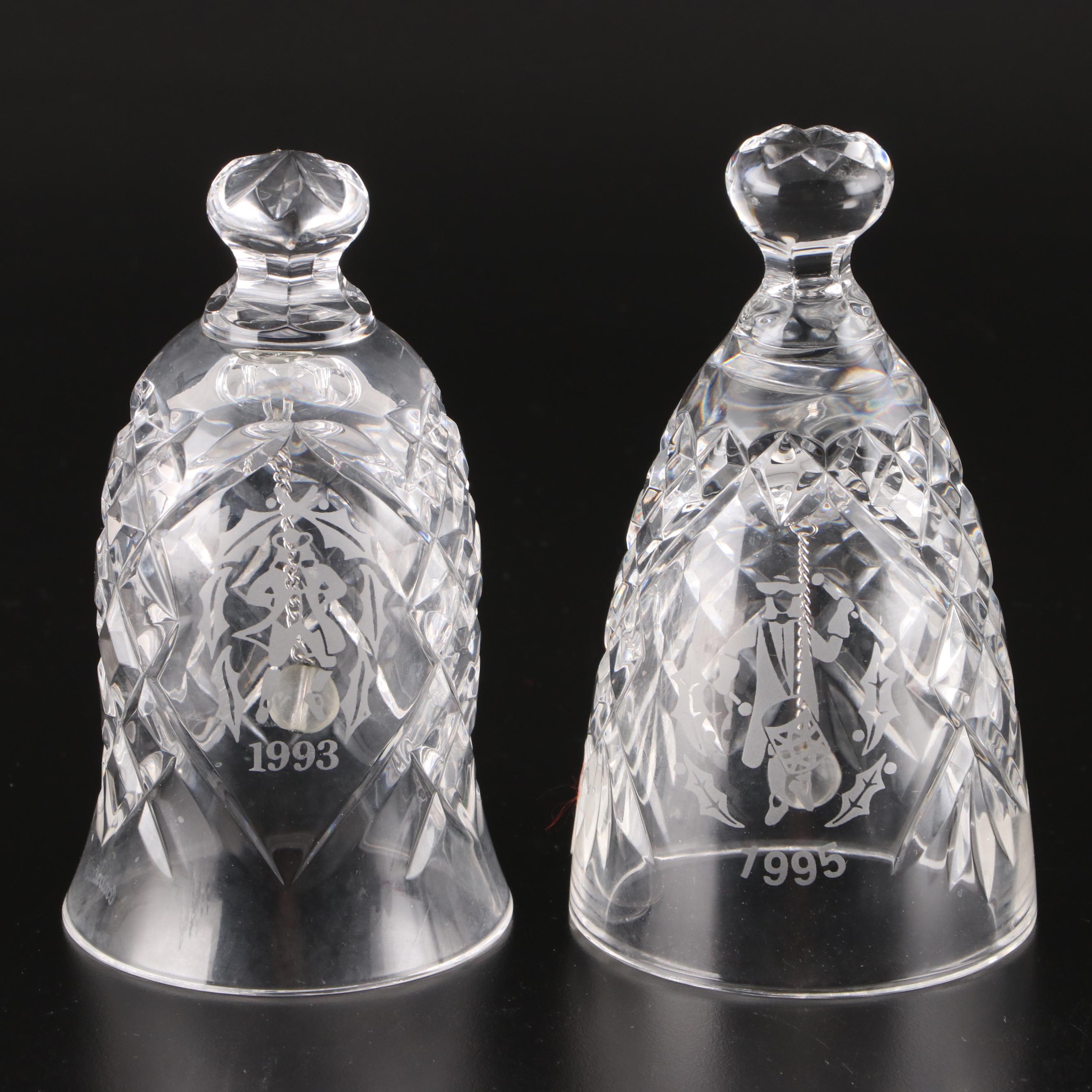 Marquis by Waterford "Brookside" Crystal Wine Glasses with Bells and Figurine