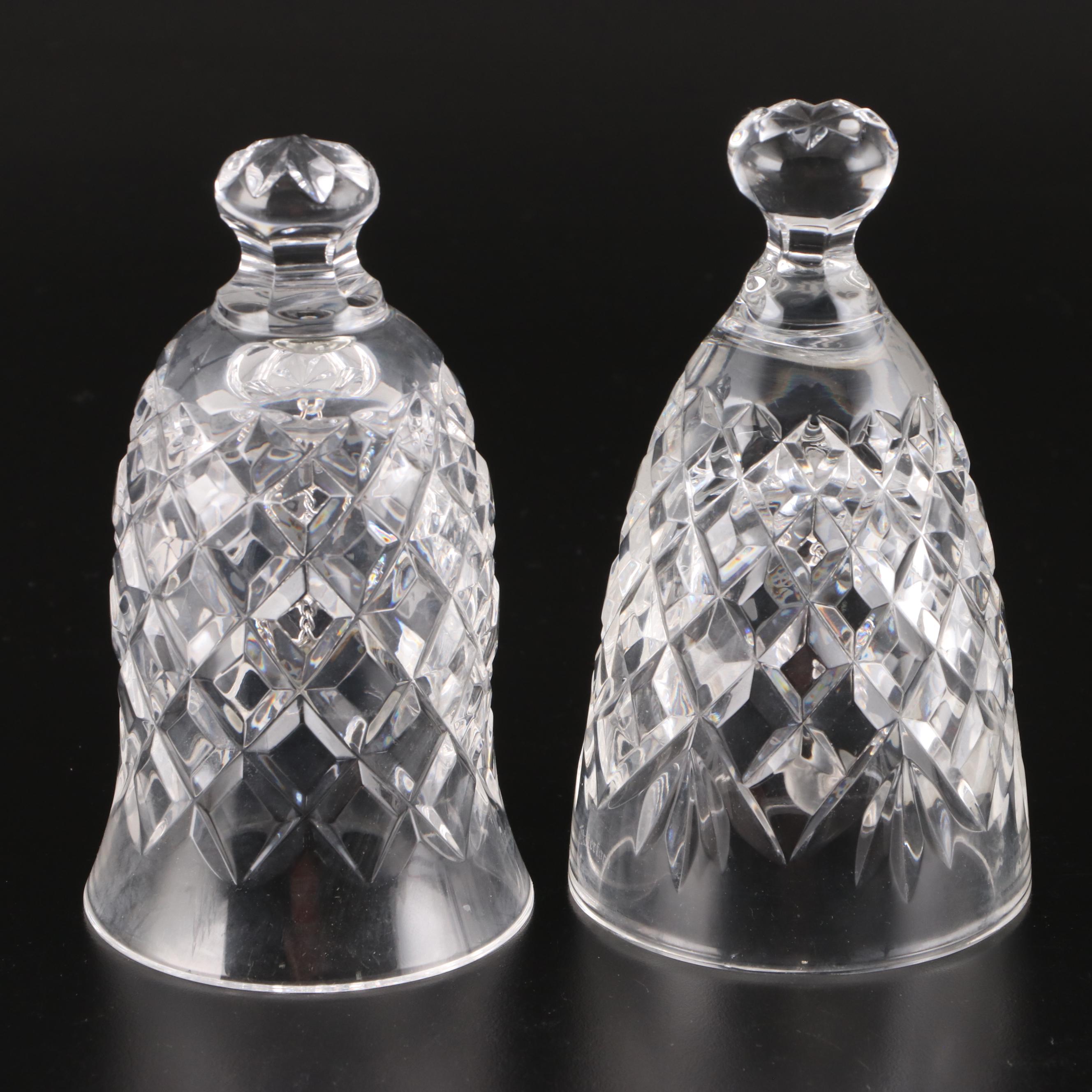 Marquis by Waterford "Brookside" Crystal Wine Glasses with Bells and Figurine