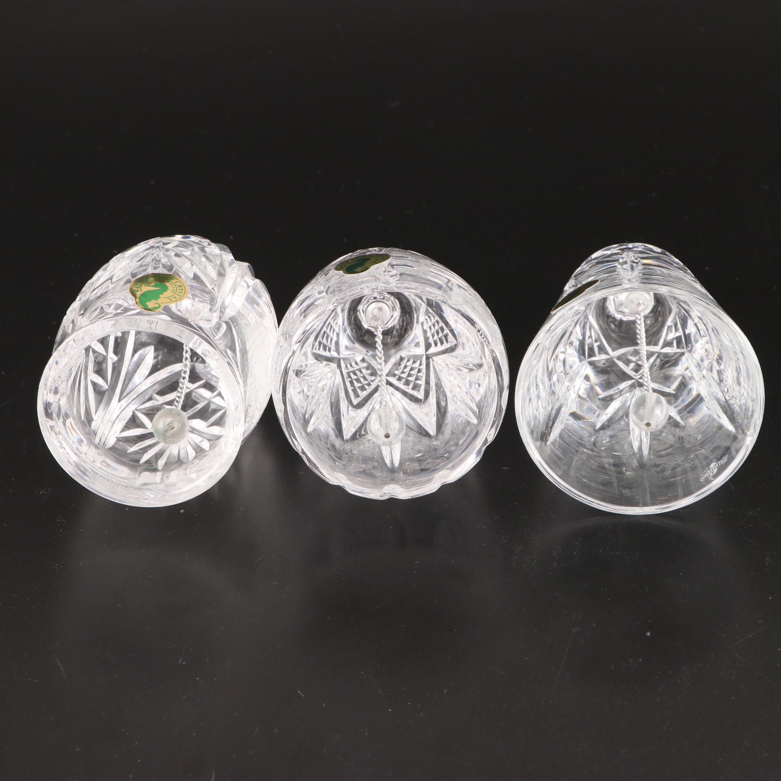 Marquis by Waterford "Brookside" Crystal Wine Glasses with Bells and Figurine